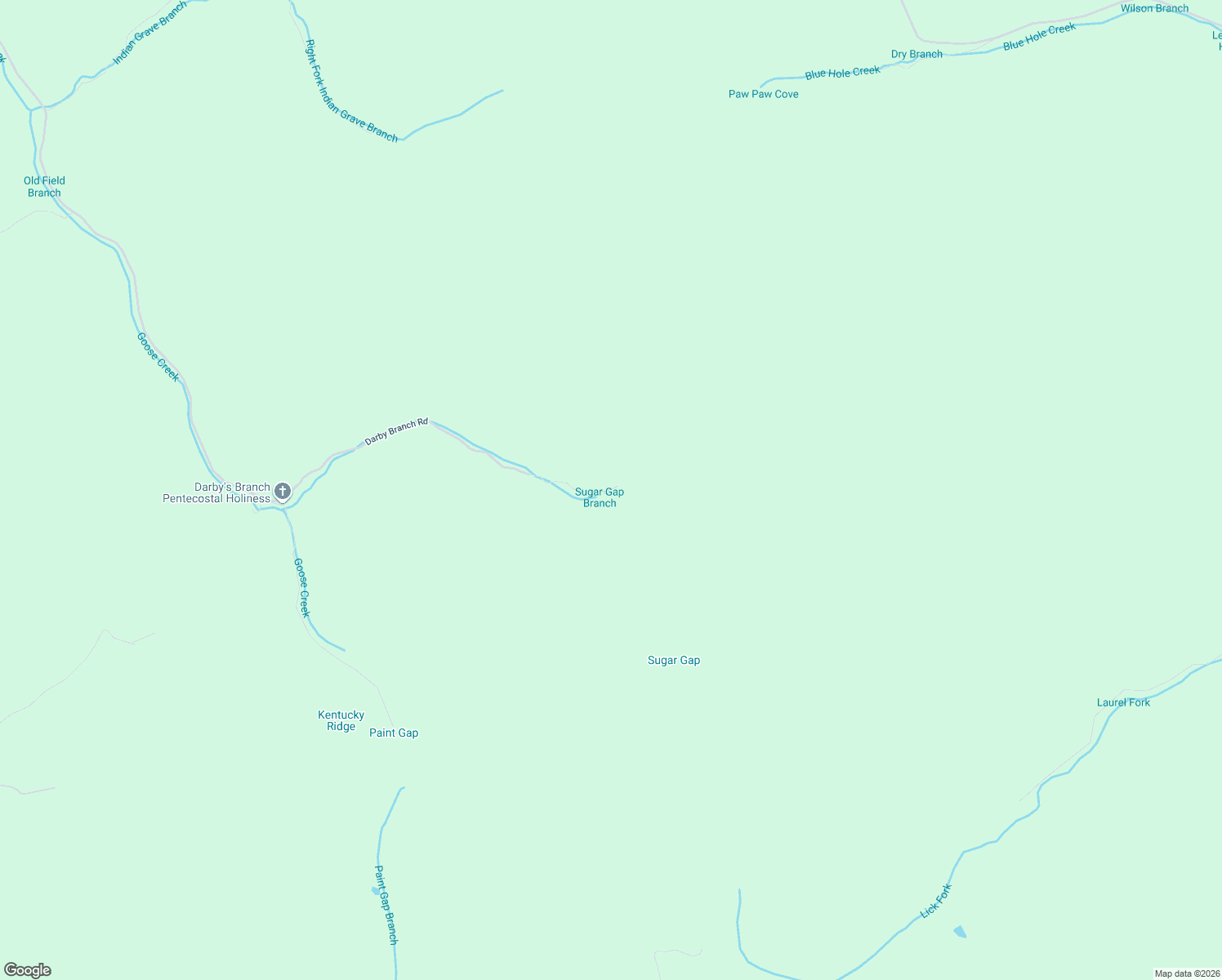map of restaurants, bars, coffee shops, grocery stores, and more near Darbs Branch in Clay County