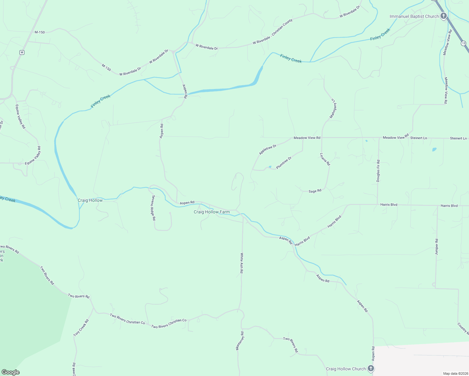 map of restaurants, bars, coffee shops, grocery stores, and more near 2106 Aspen Drive in Nixa