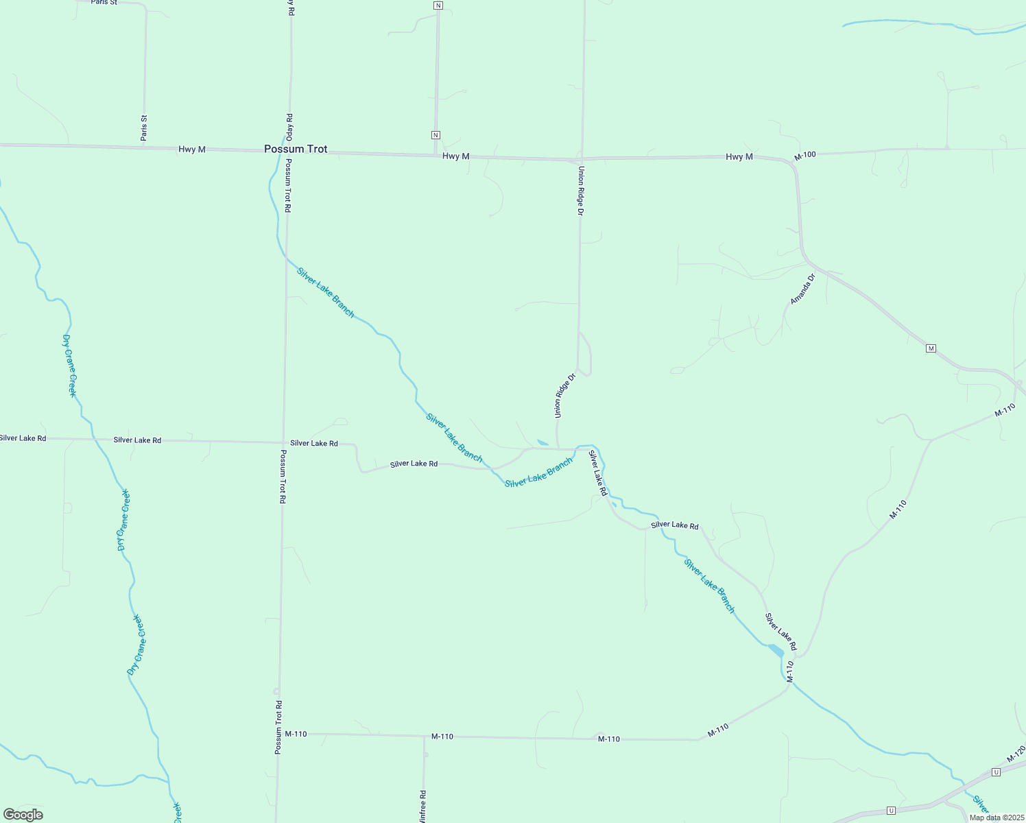 map of restaurants, bars, coffee shops, grocery stores, and more near in Possum Trot