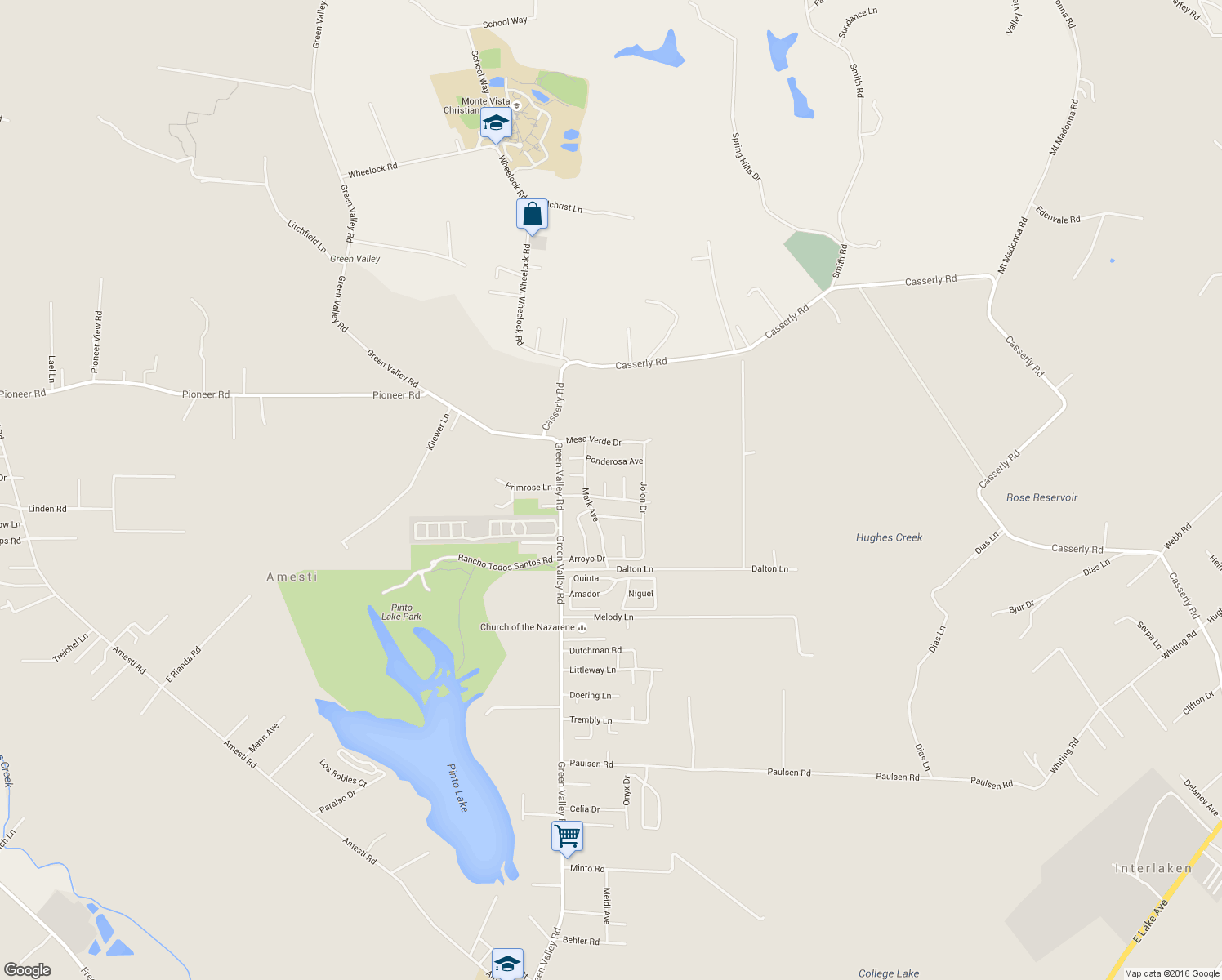 map of restaurants, bars, coffee shops, grocery stores, and more near 116 Lester Court in Watsonville