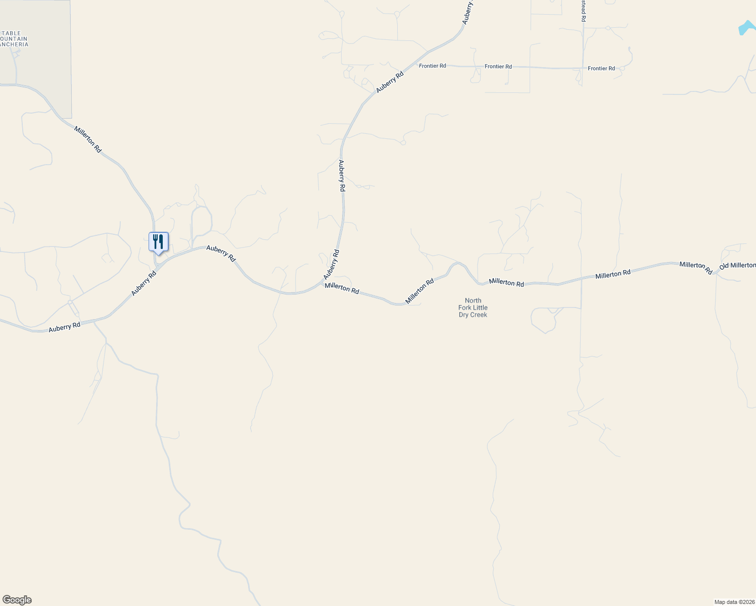 map of restaurants, bars, coffee shops, grocery stores, and more near 9855 Millerton Road in Clovis