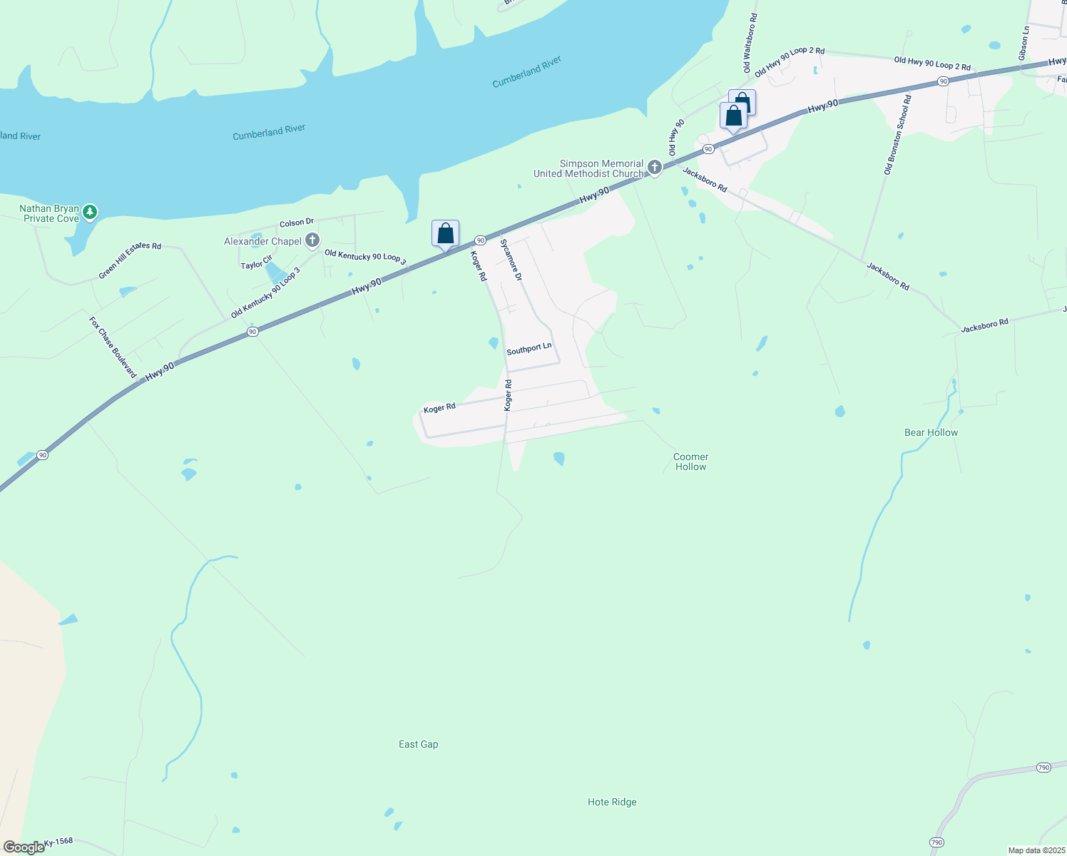 map of restaurants, bars, coffee shops, grocery stores, and more near 484 Bonnie Blue Lane in Bronston