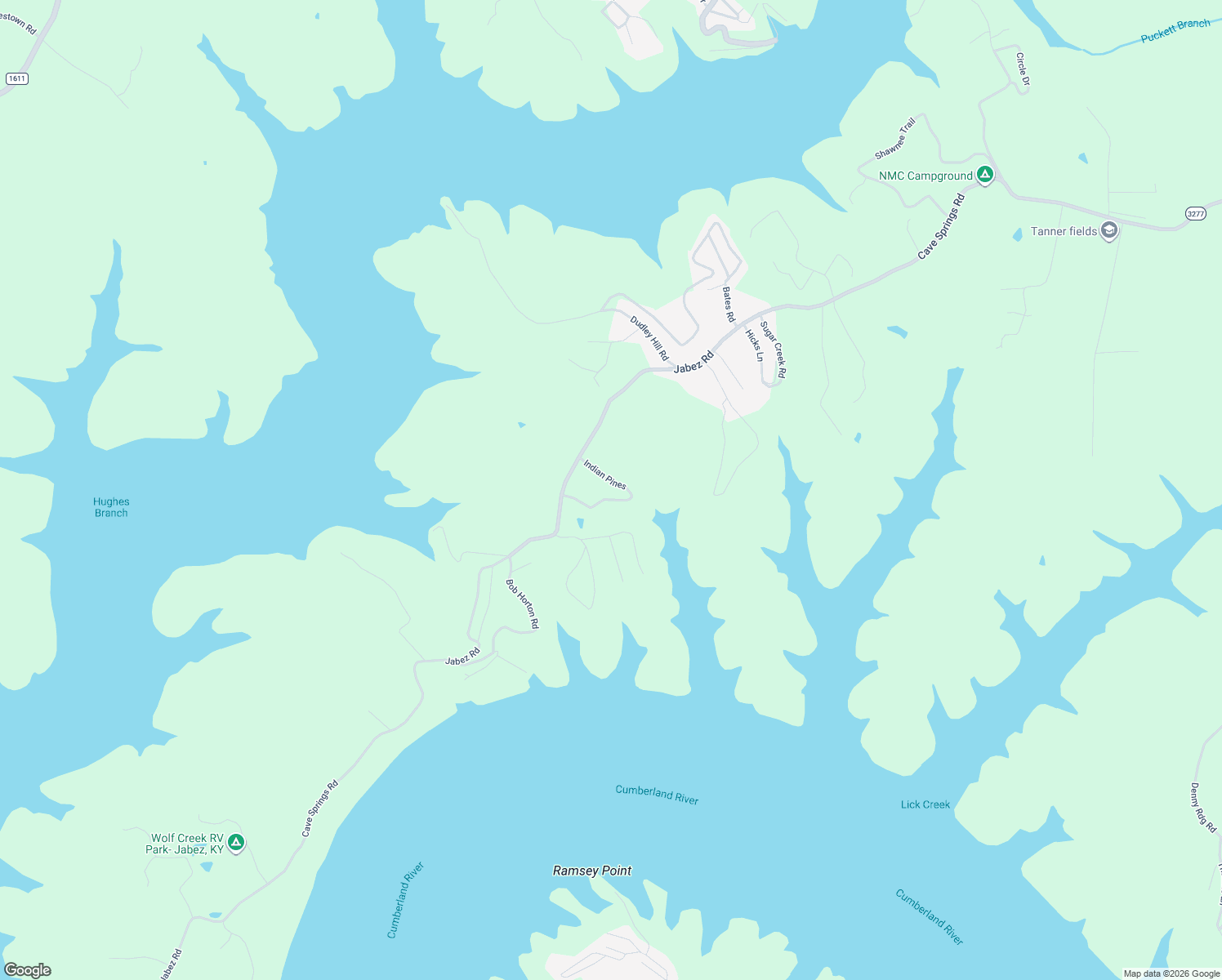 map of restaurants, bars, coffee shops, grocery stores, and more near Indian Pines in Monticello