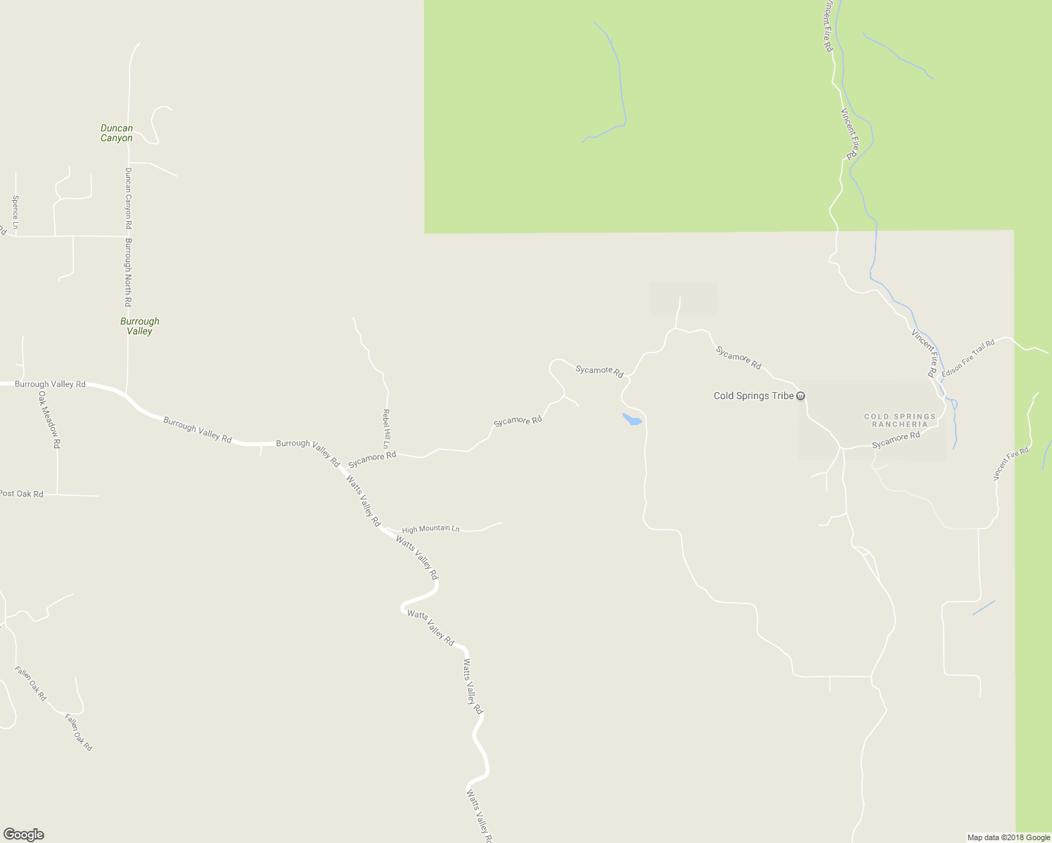 map of restaurants, bars, coffee shops, grocery stores, and more near 31421 Sycamore Road in Tollhouse