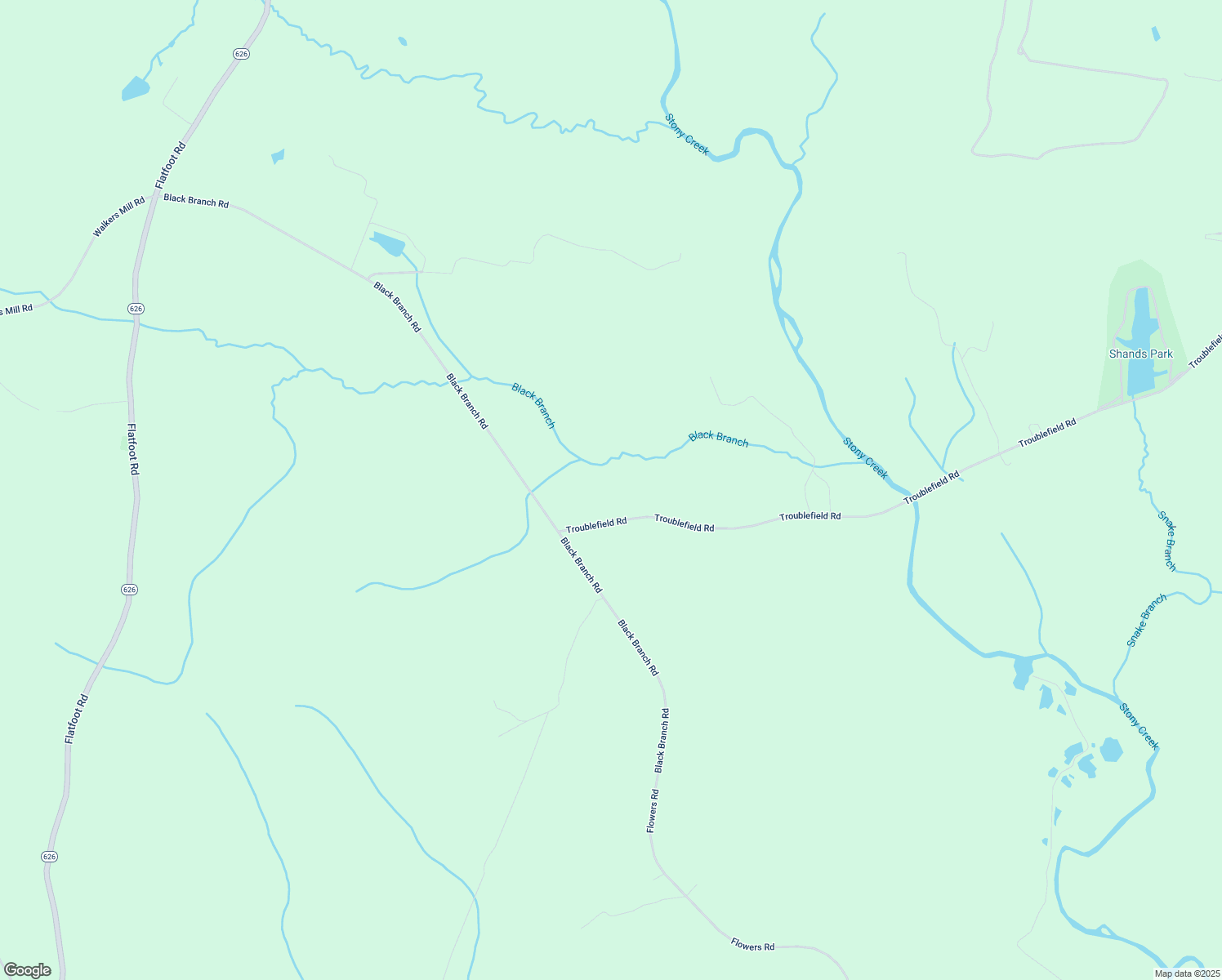 map of restaurants, bars, coffee shops, grocery stores, and more near 25424 Troublefield Road in Stony Creek