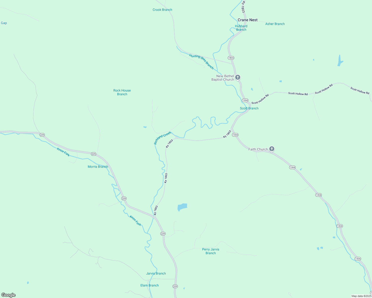 map of restaurants, bars, coffee shops, grocery stores, and more near 1020 State Highway 1803 in Barbourville