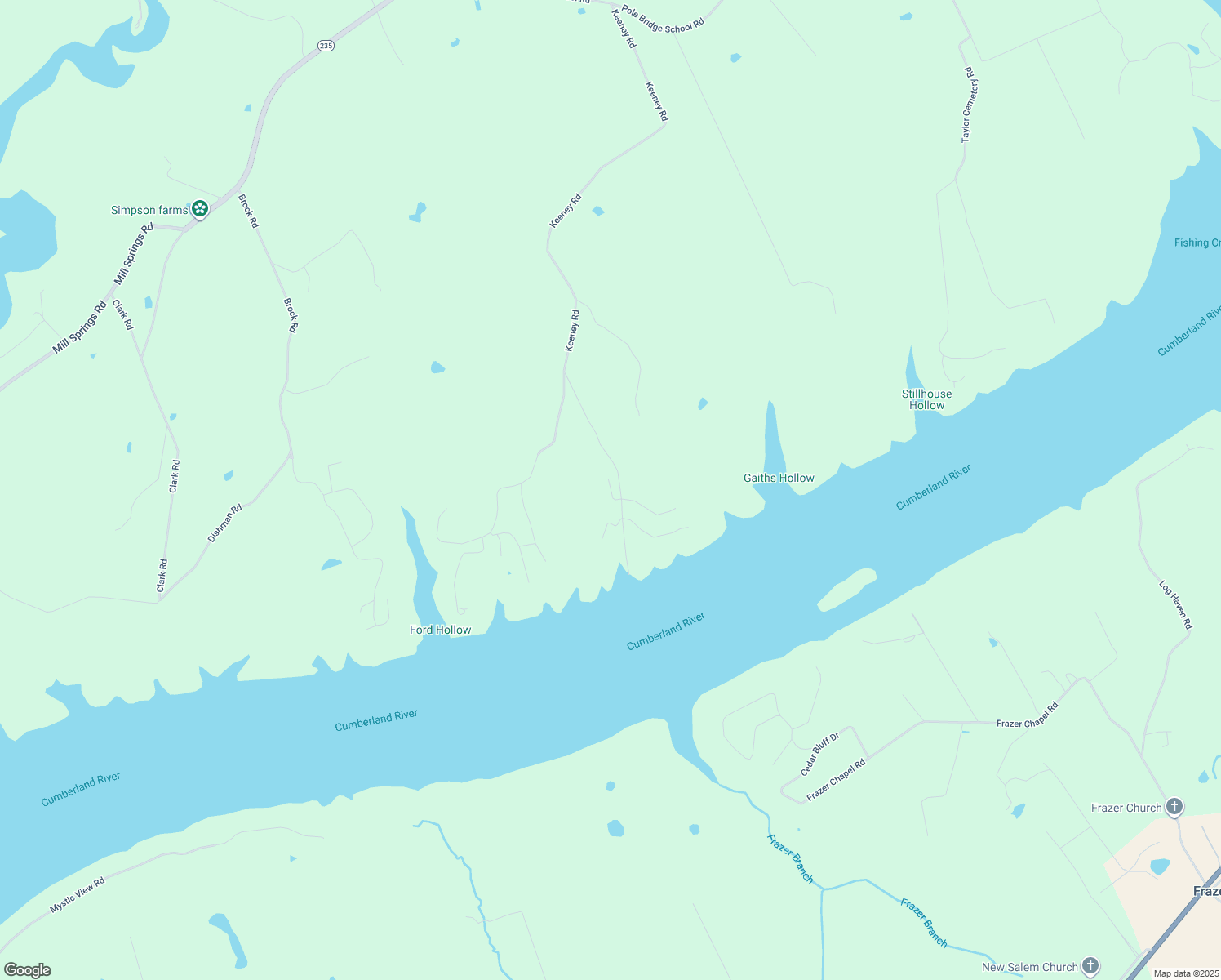 map of restaurants, bars, coffee shops, grocery stores, and more near Cedar Drive in Pulaski County