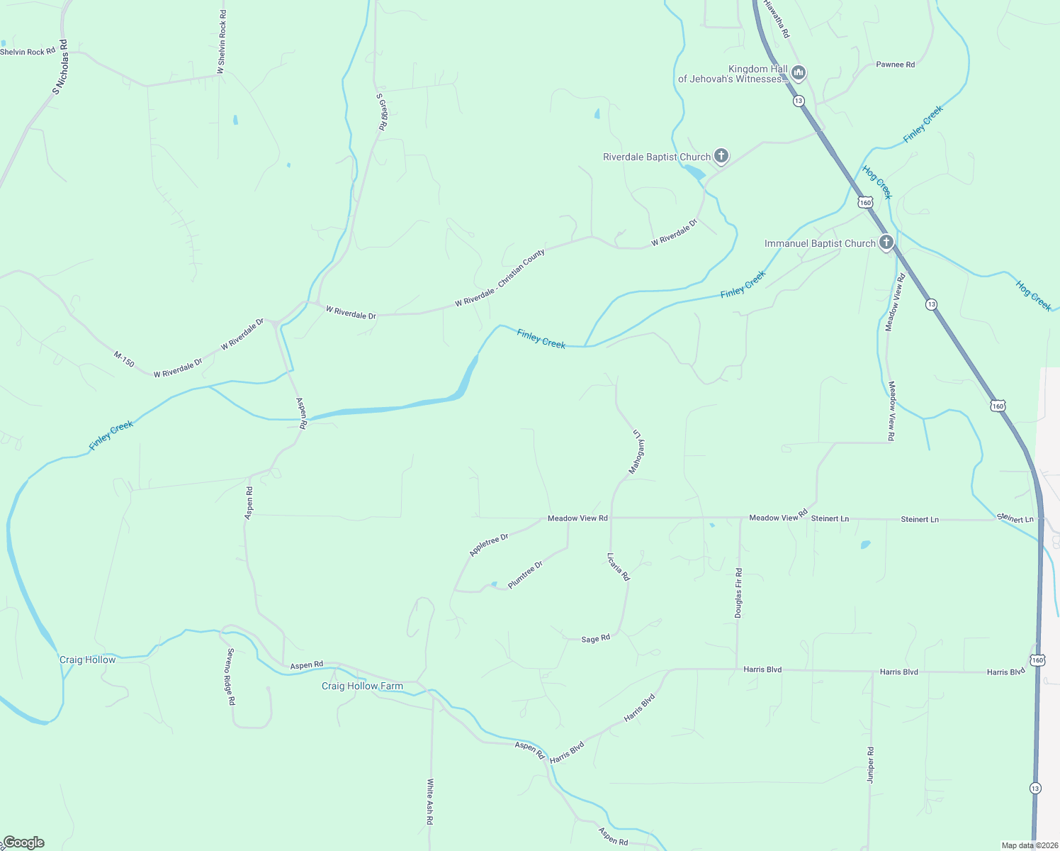 map of restaurants, bars, coffee shops, grocery stores, and more near 270-280 Faught Road in Ozark