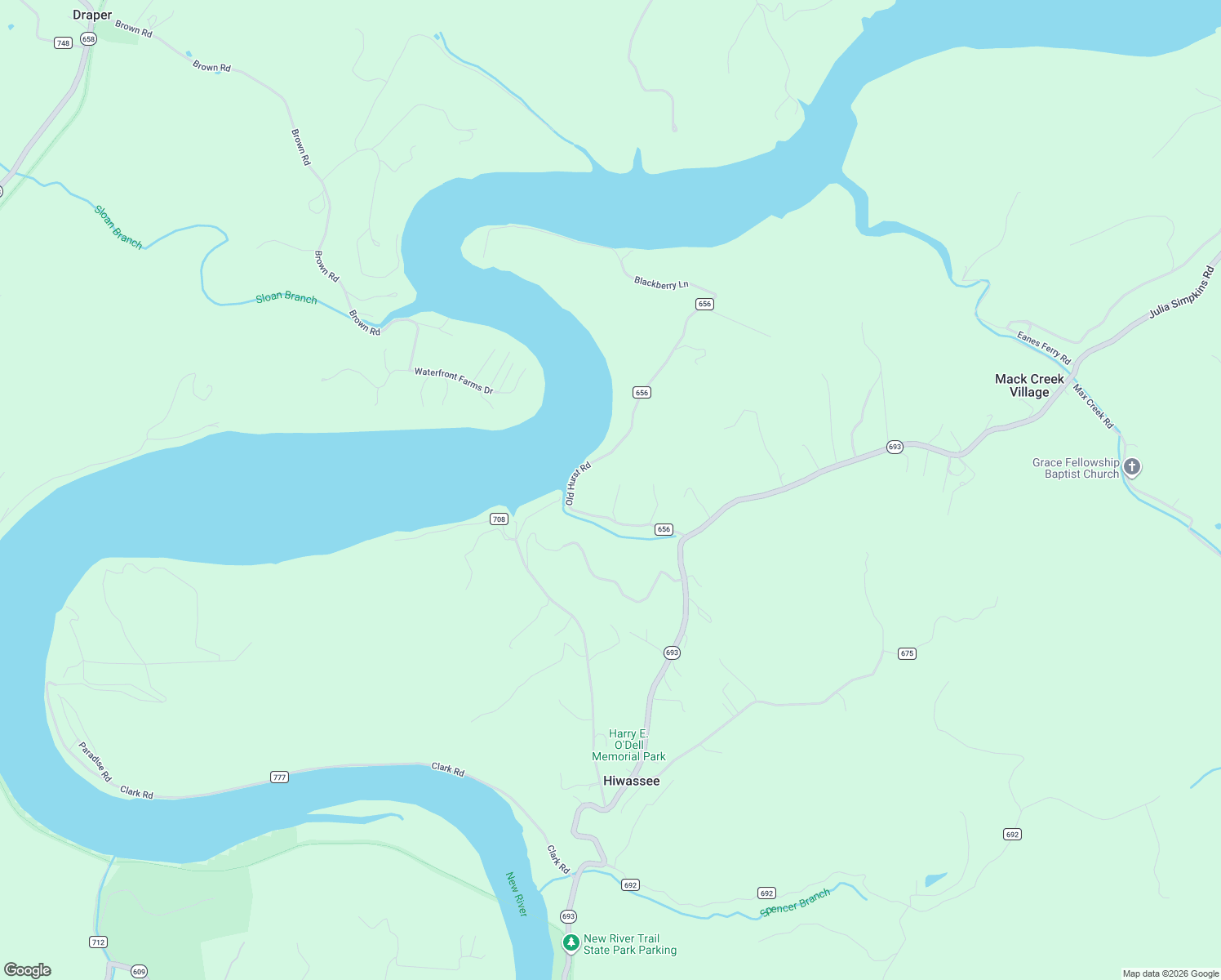 map of restaurants, bars, coffee shops, grocery stores, and more near 2522 Old Hurst Road in Hiwassee