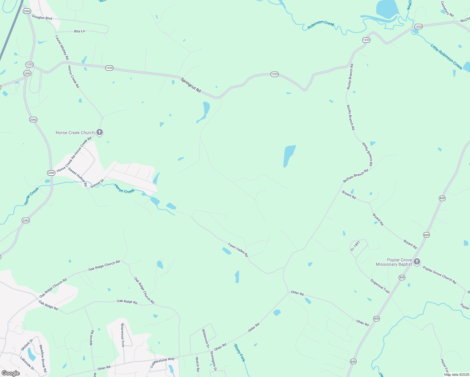 map of restaurants, bars, coffee shops, grocery stores, and more near Campbell Road in Corbin