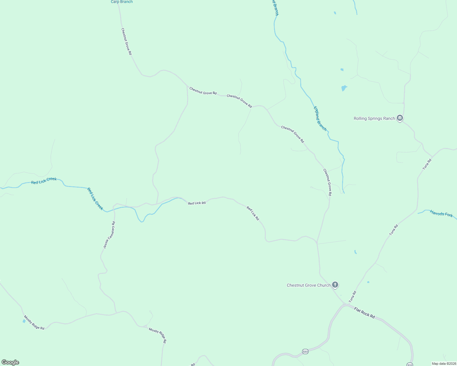 map of restaurants, bars, coffee shops, grocery stores, and more near 650 Red Lick Road in Columbia