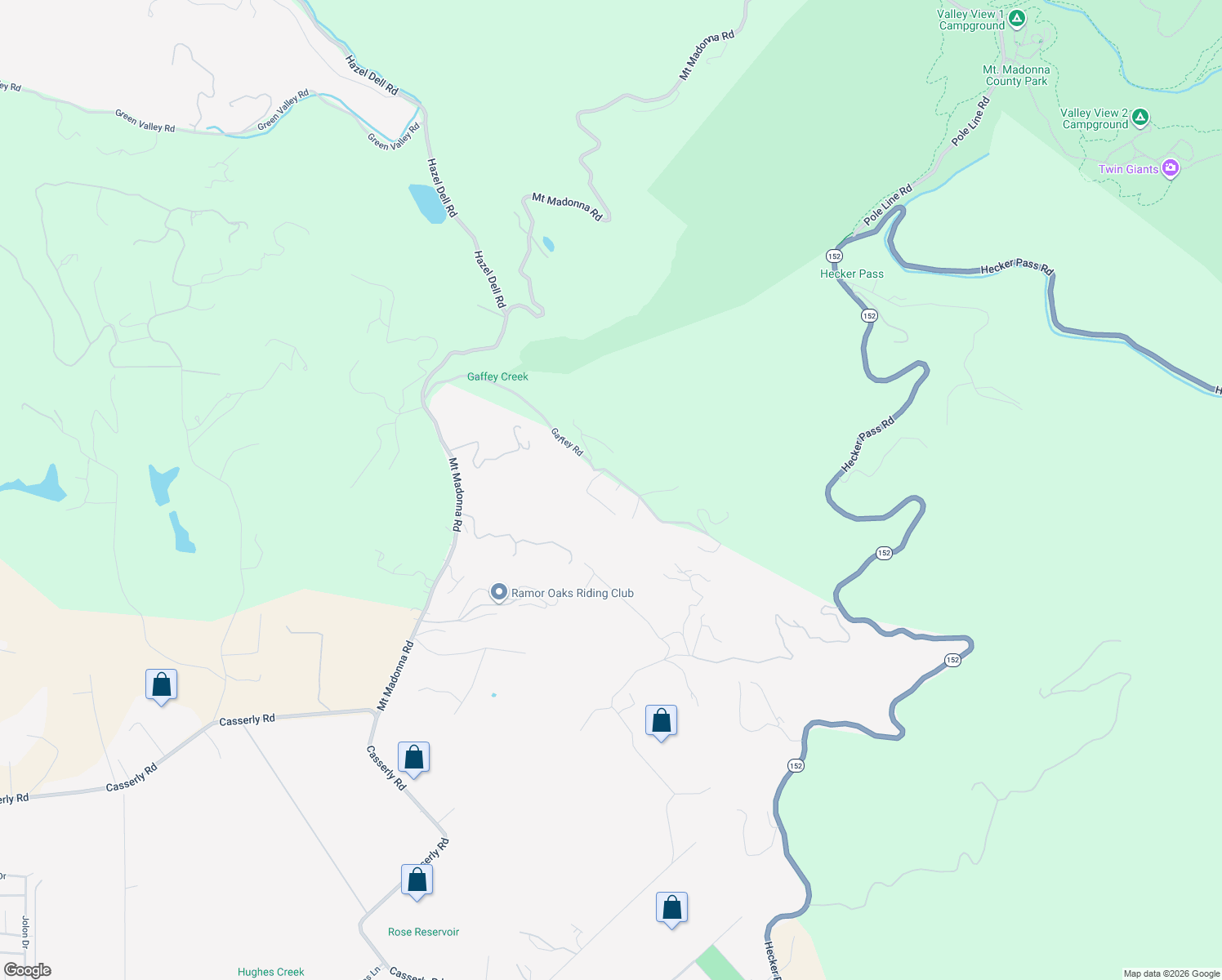 map of restaurants, bars, coffee shops, grocery stores, and more near 206 Gaffey Road in Watsonville