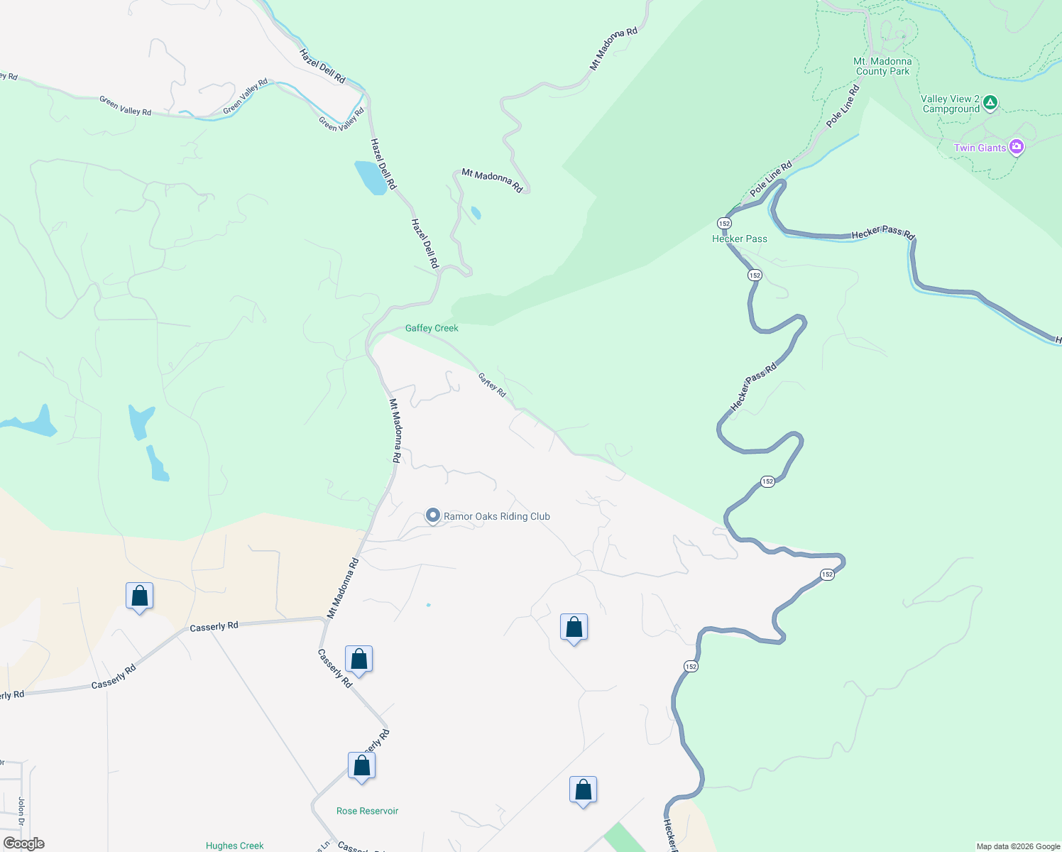 map of restaurants, bars, coffee shops, grocery stores, and more near 206 Gaffey Road in Watsonville