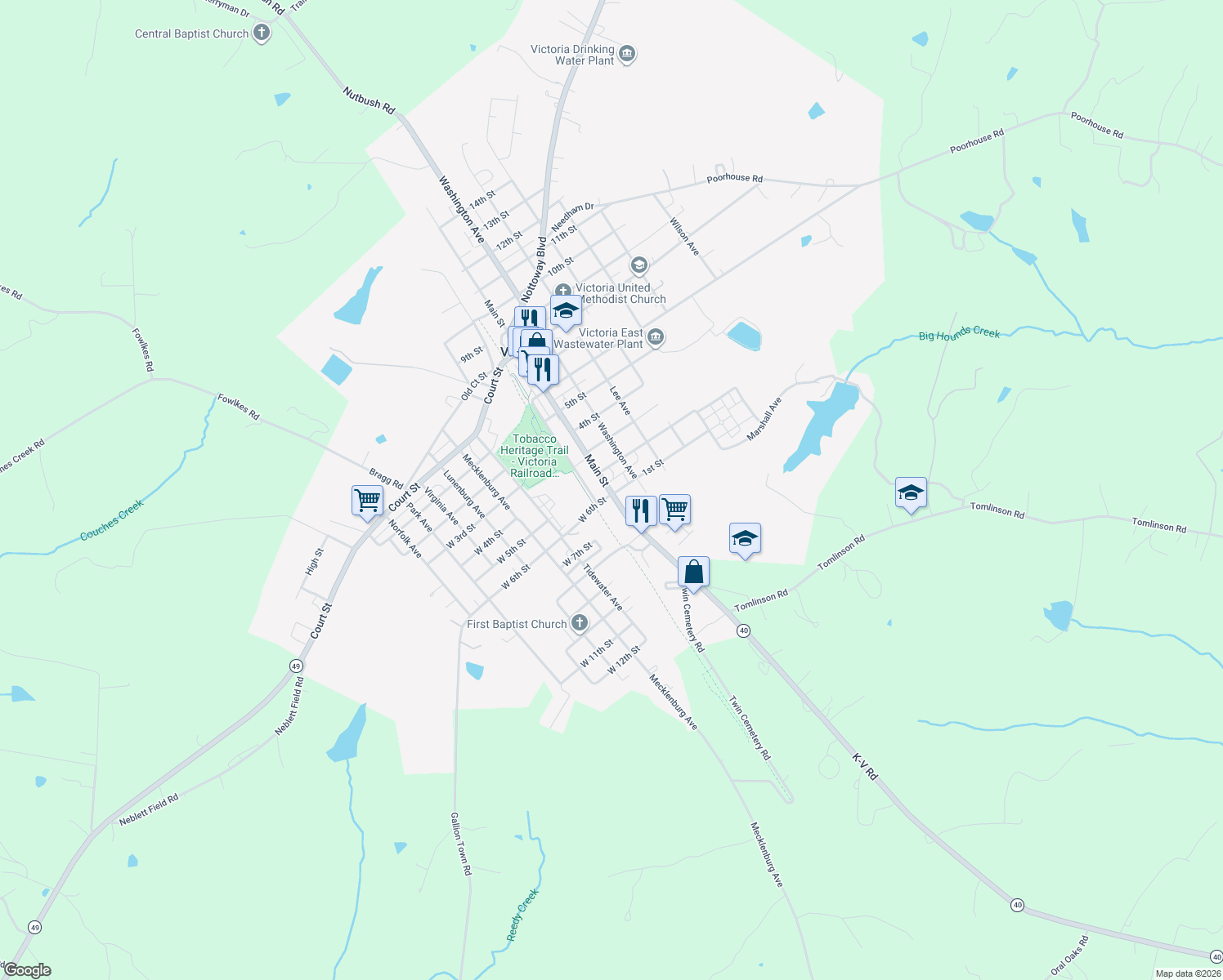 map of restaurants, bars, coffee shops, grocery stores, and more near 1220 Main Street in Victoria