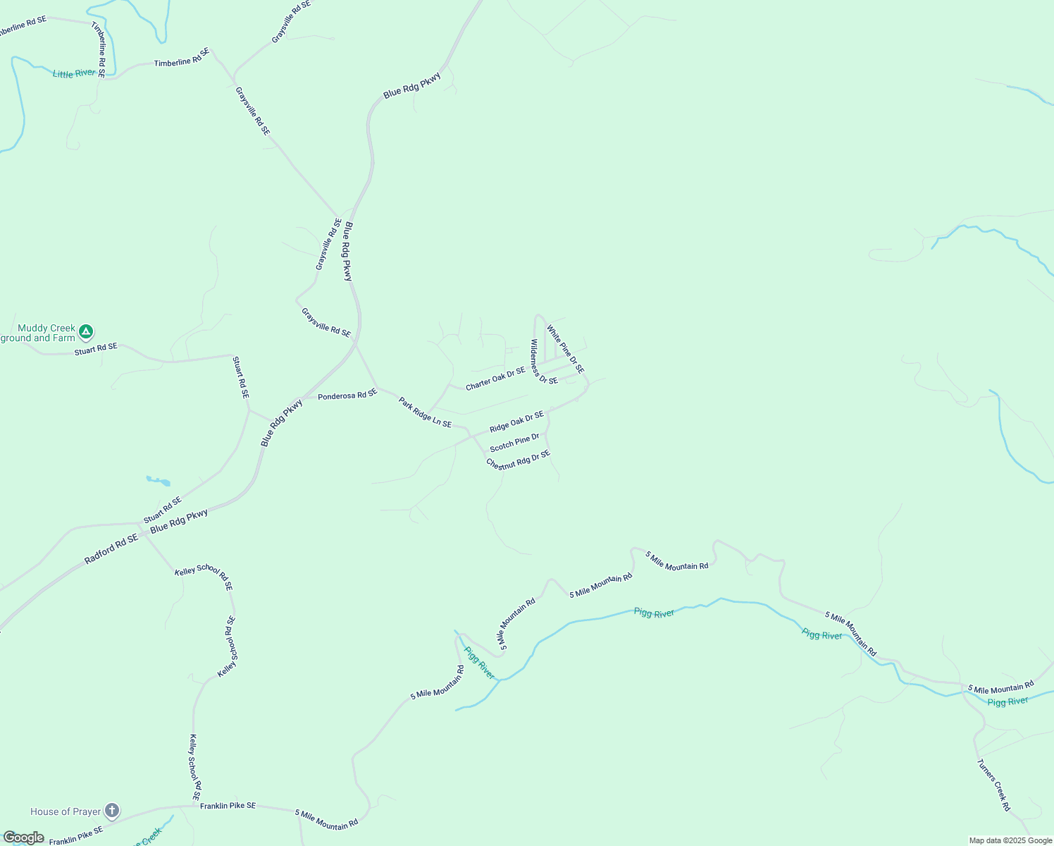 map of restaurants, bars, coffee shops, grocery stores, and more near 426 Ridge Oak Drive Southeast in Copper Hill