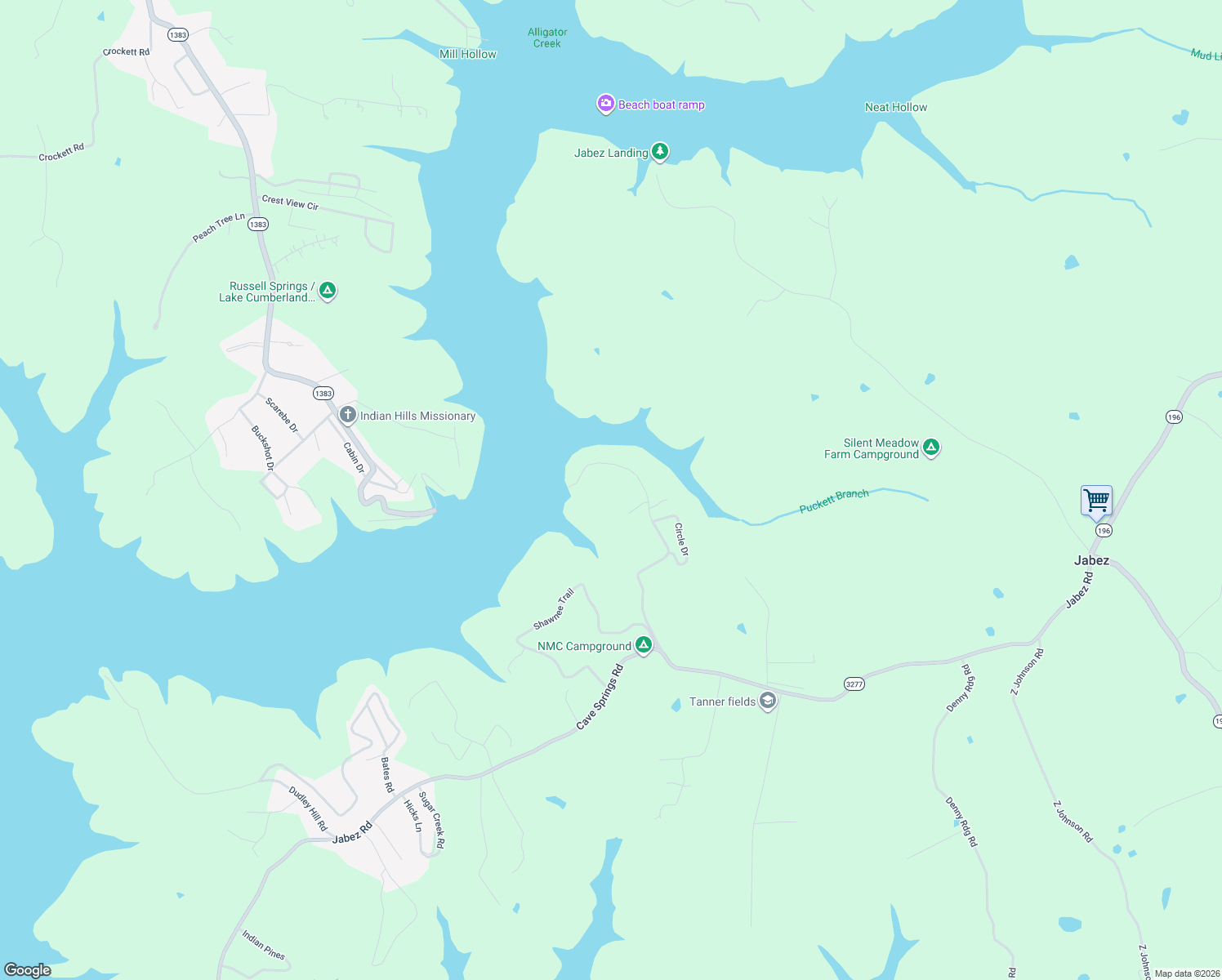 map of restaurants, bars, coffee shops, grocery stores, and more near in Jabez