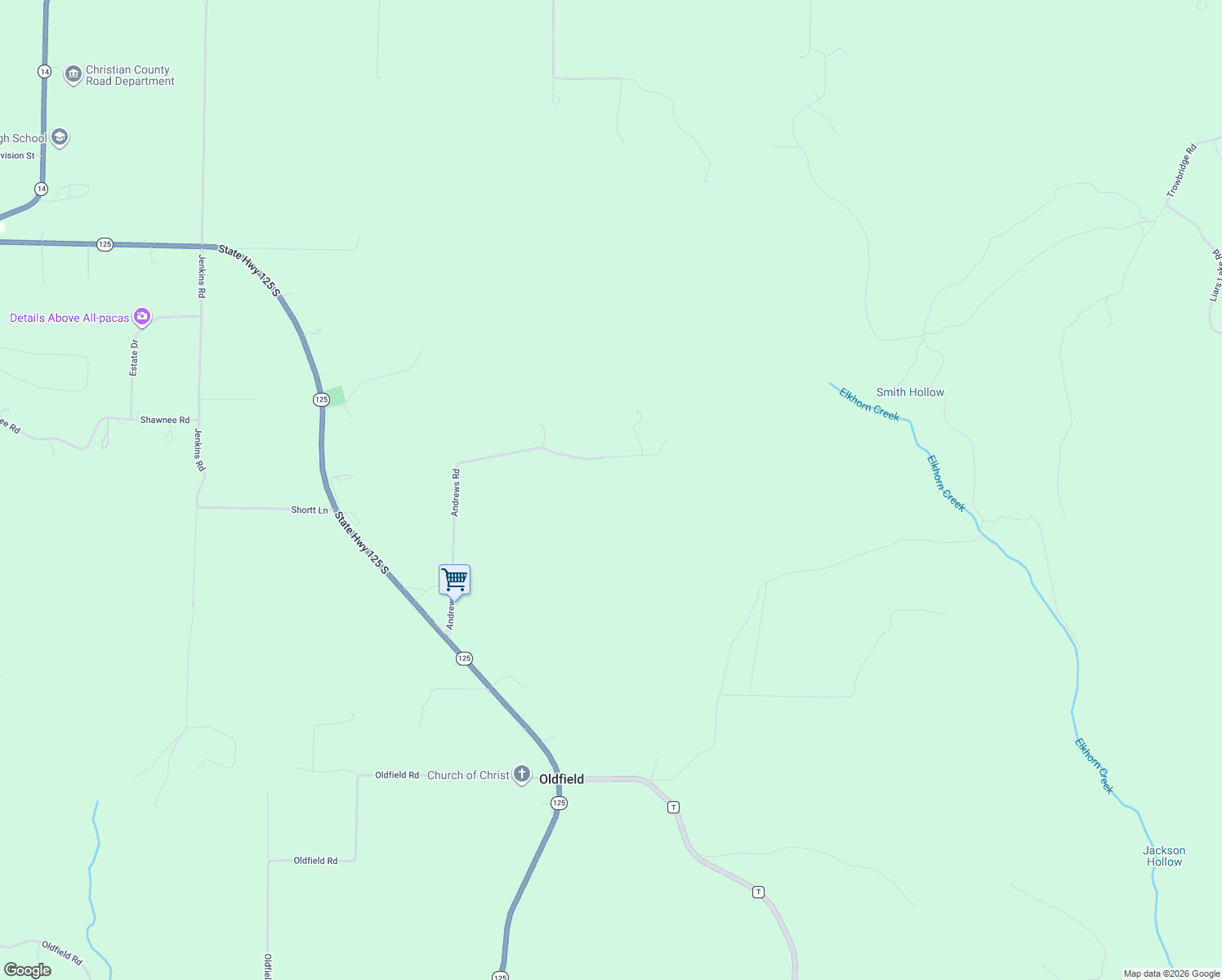 map of restaurants, bars, coffee shops, grocery stores, and more near 1044 Andrews Road in Sparta