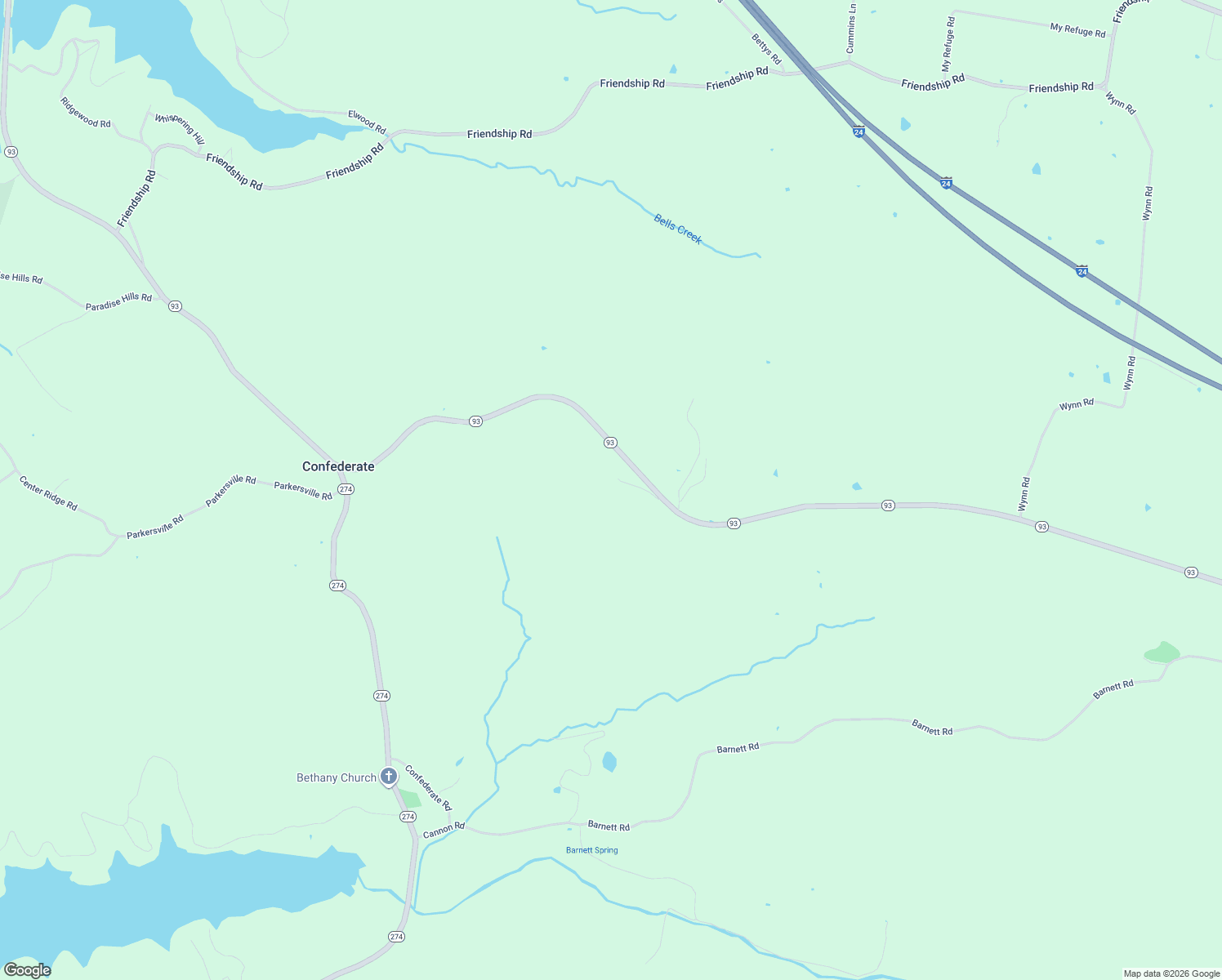 map of restaurants, bars, coffee shops, grocery stores, and more near 10303 Highway 93 in Eddyville