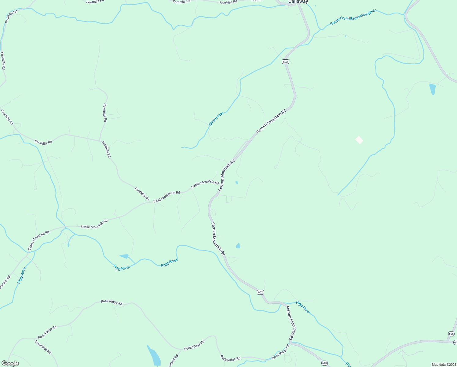map of restaurants, bars, coffee shops, grocery stores, and more near 5714 Ferrum Mountain Road in Callaway