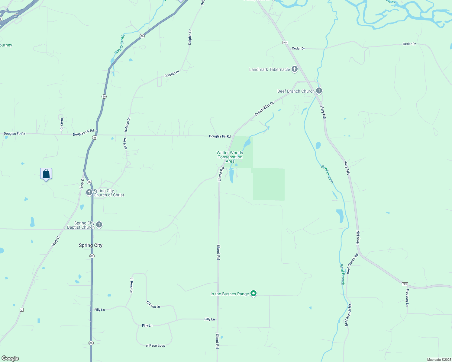 map of restaurants, bars, coffee shops, grocery stores, and more near 7067 Chad Lane in Joplin