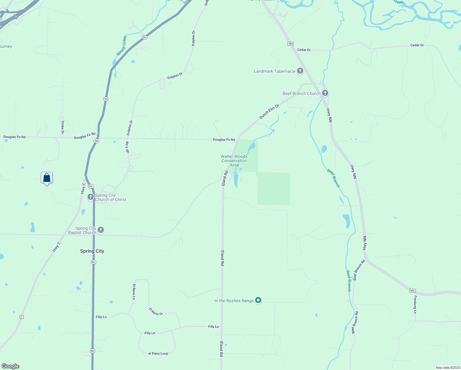 map of restaurants, bars, coffee shops, grocery stores, and more near 7067 Chad Lane in Joplin