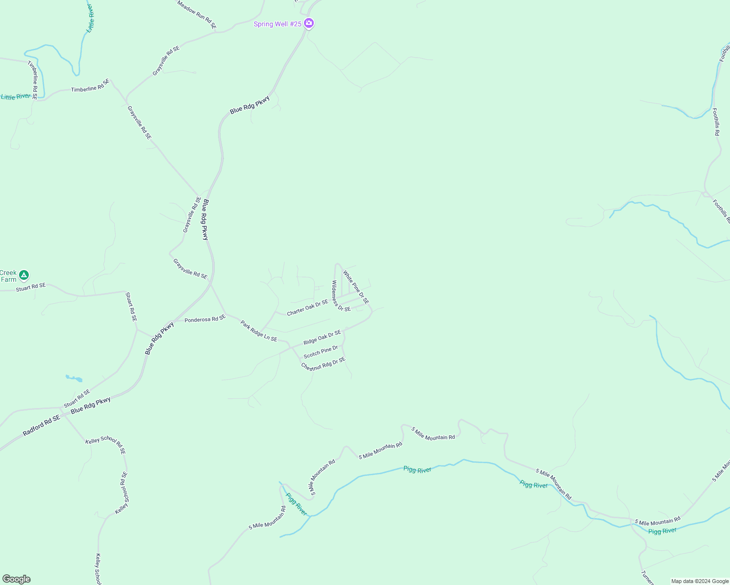 map of restaurants, bars, coffee shops, grocery stores, and more near 330 Charter Oak Drive Southeast in Copper Hill