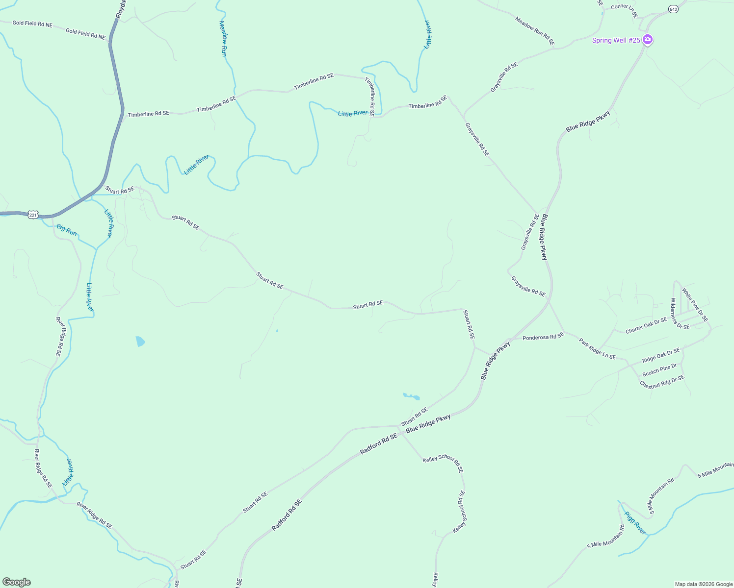 map of restaurants, bars, coffee shops, grocery stores, and more near 702 Stuart Road Southeast in Copper Hill
