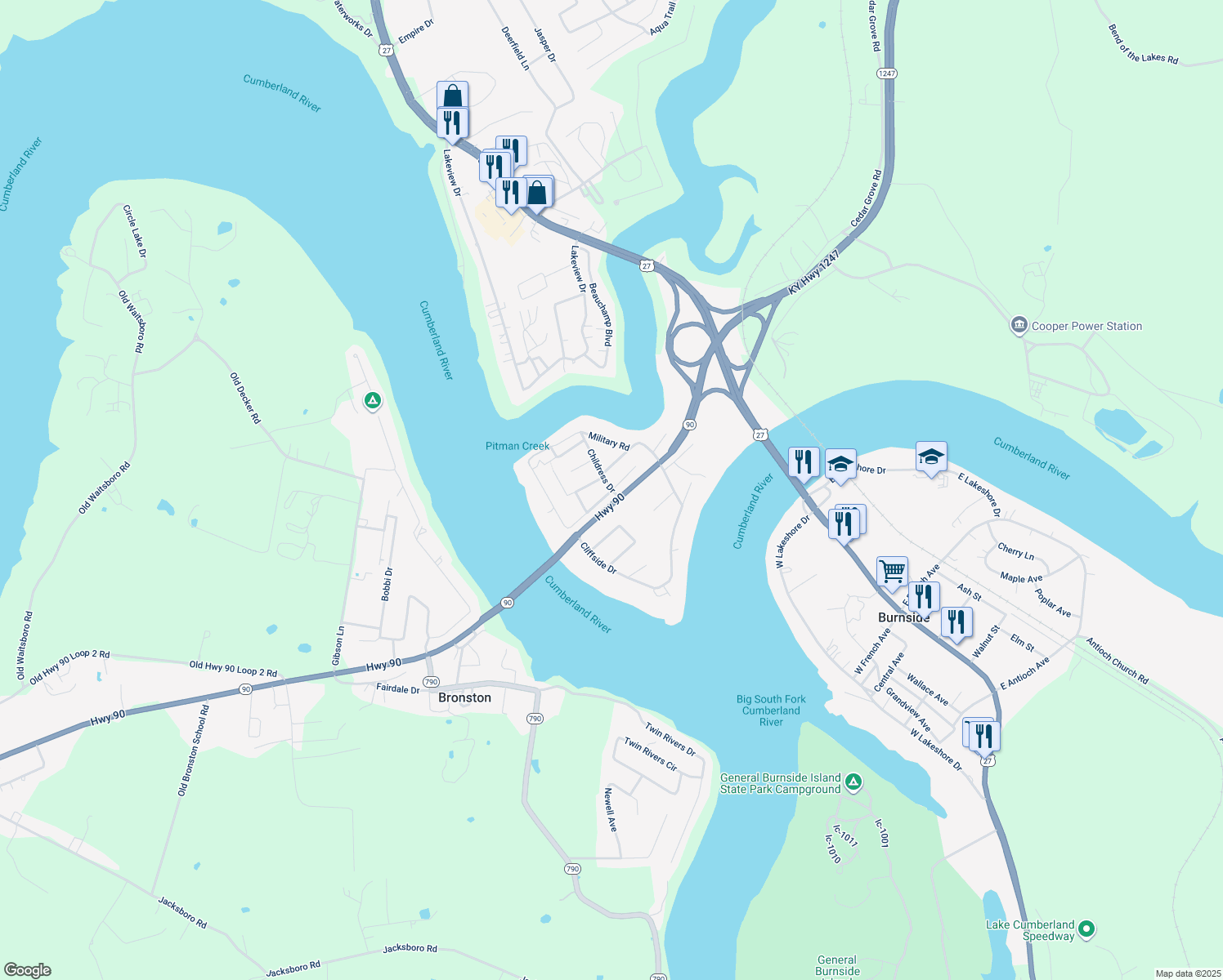 map of restaurants, bars, coffee shops, grocery stores, and more near 180 Childress Dr in Somerset