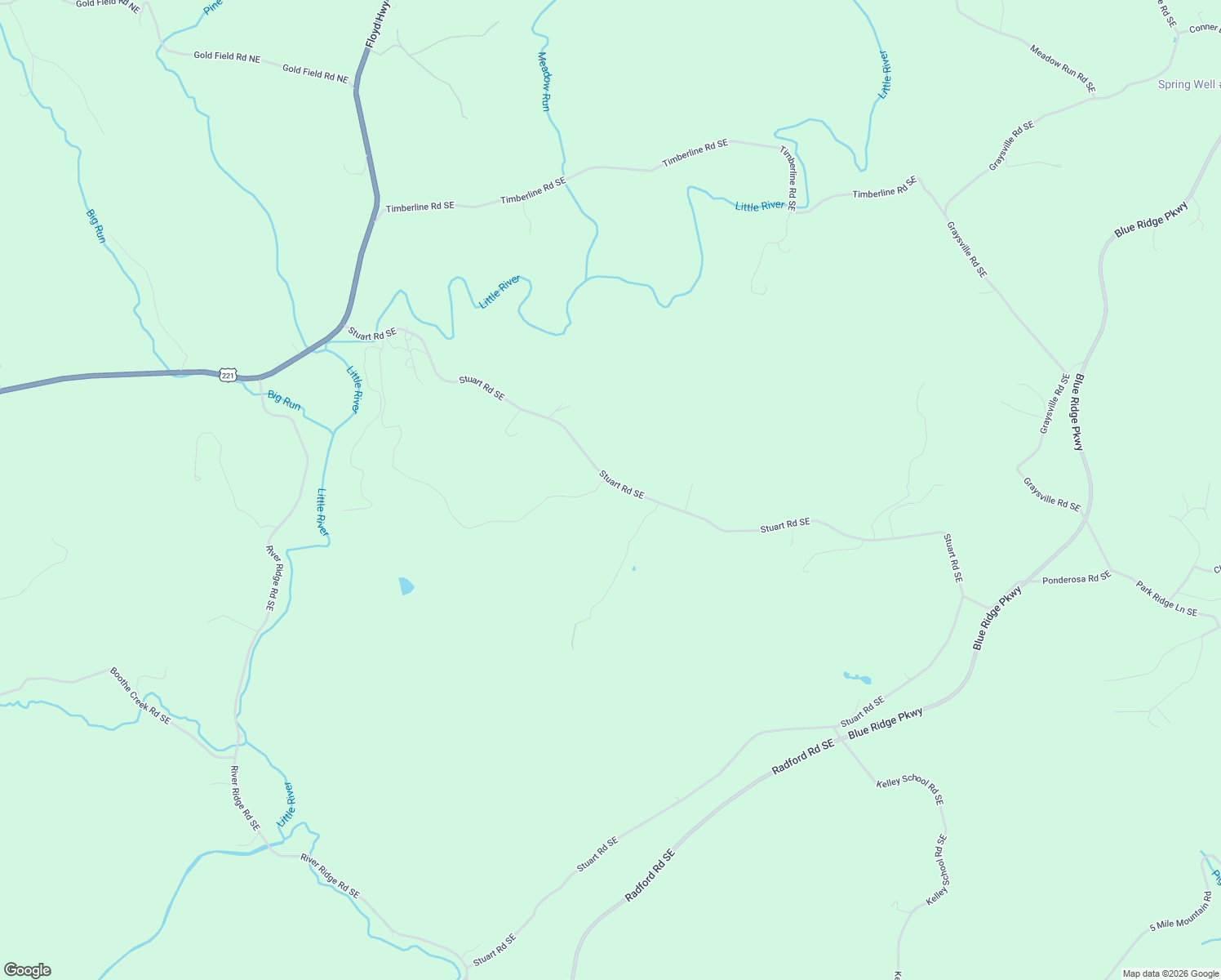 map of restaurants, bars, coffee shops, grocery stores, and more near 702 Stuart Road Southeast in Copper Hill