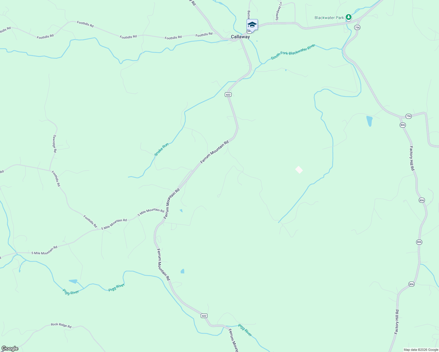 map of restaurants, bars, coffee shops, grocery stores, and more near 280 Woodwinds Road in Callaway