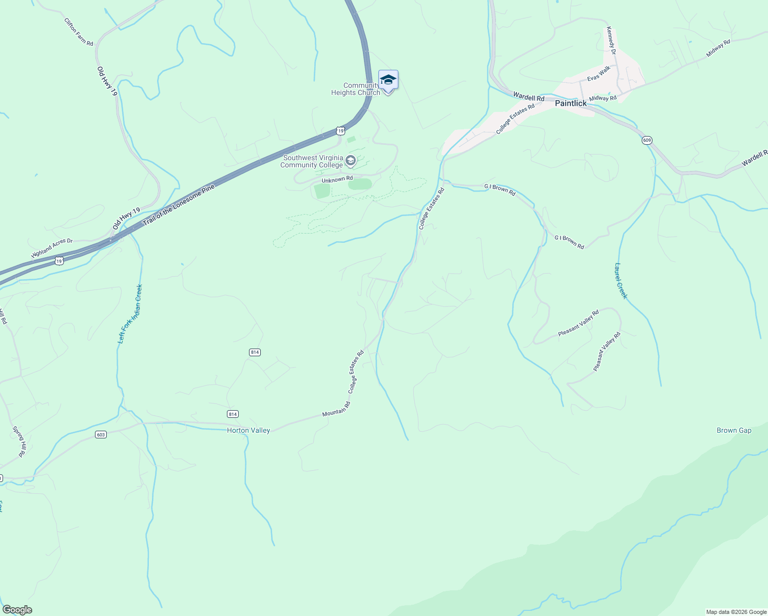 map of restaurants, bars, coffee shops, grocery stores, and more near 1324 College Estates Road in Cedar Bluff