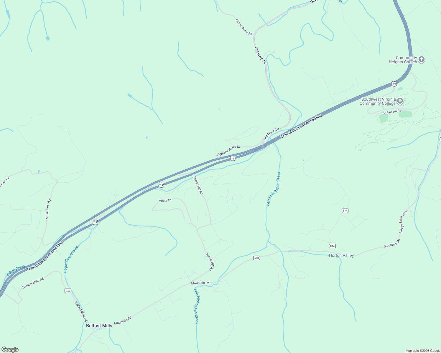 map of restaurants, bars, coffee shops, grocery stores, and more near 201 Spring Drive in Cedar Bluff