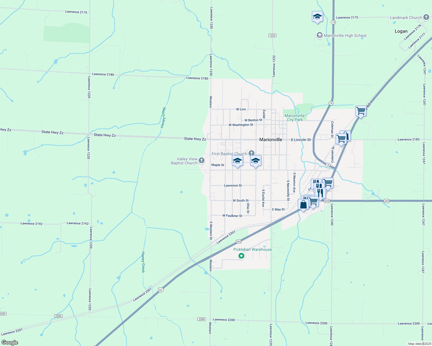 608 West Odell Street, Marionville MO Walk Score
