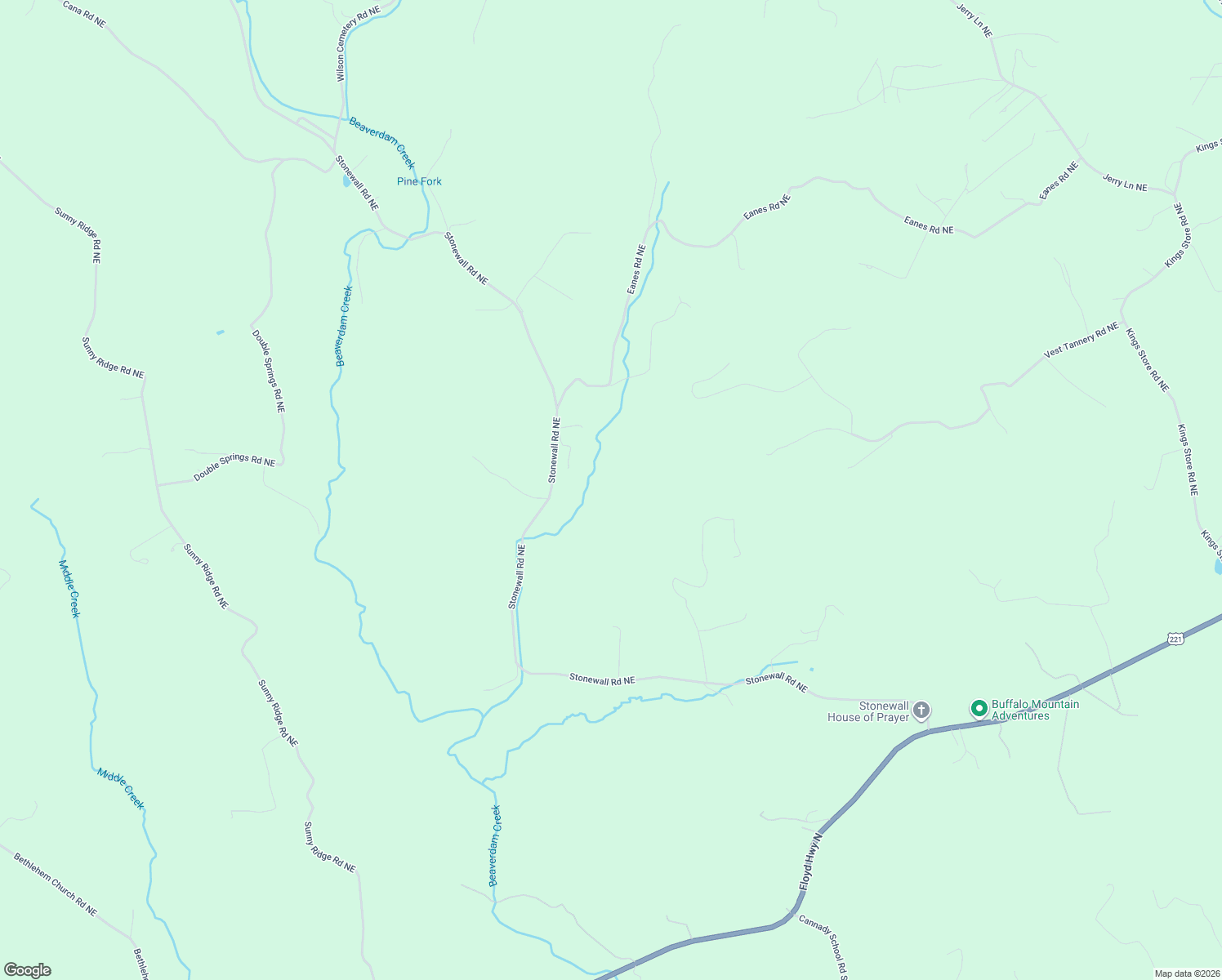 map of restaurants, bars, coffee shops, grocery stores, and more near 1159 Stonewall Road Northeast in Check