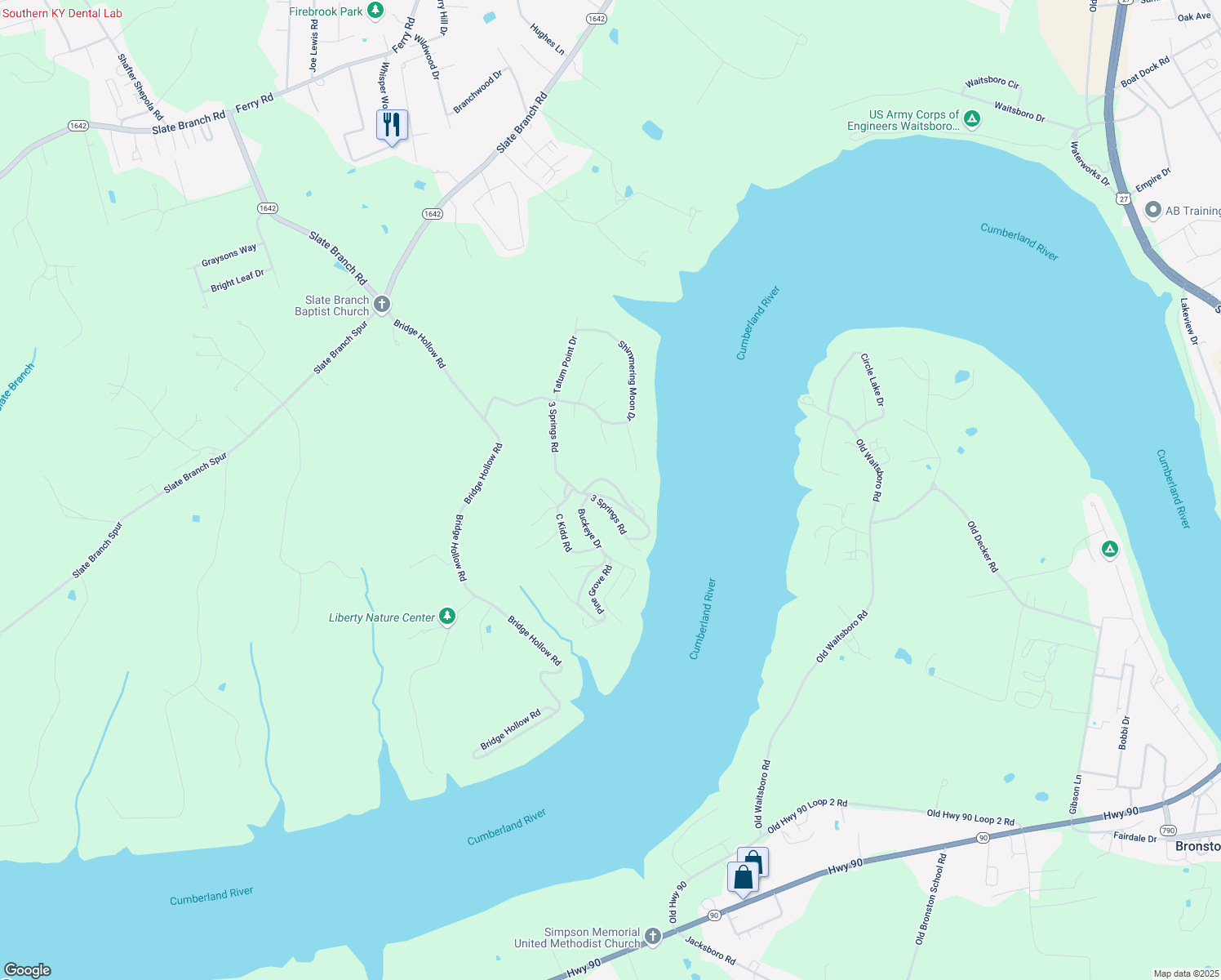 map of restaurants, bars, coffee shops, grocery stores, and more near 634 3 Springs Road in Somerset