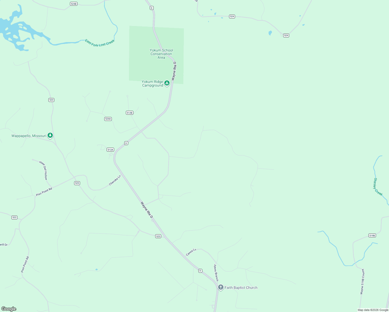map of restaurants, bars, coffee shops, grocery stores, and more near Hoeltzle Road in Wayne County