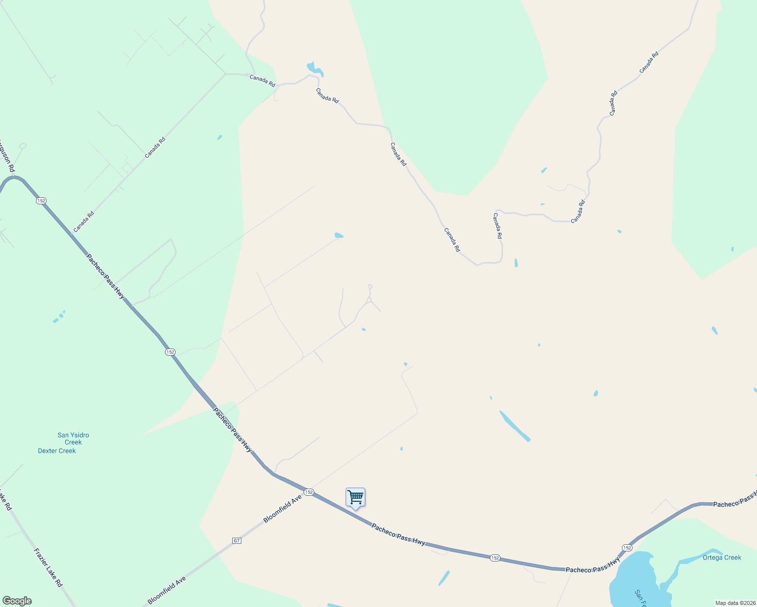 map of restaurants, bars, coffee shops, grocery stores, and more near 4225 Prunedale Avenue in Gilroy