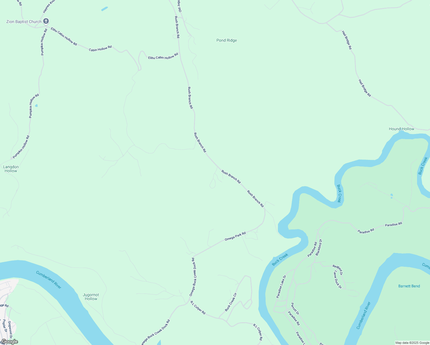 map of restaurants, bars, coffee shops, grocery stores, and more near Rush Branch Road in Somerset