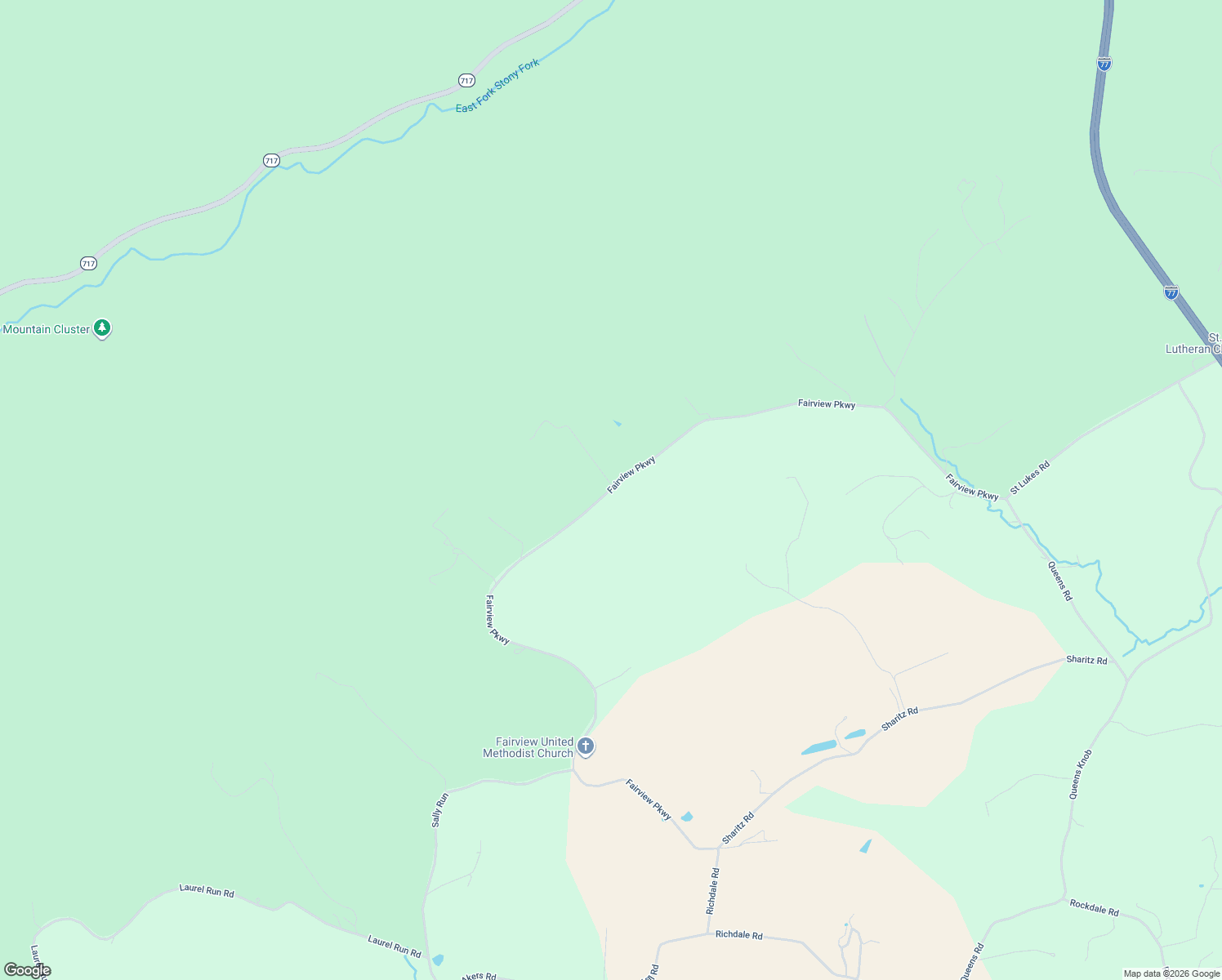 map of restaurants, bars, coffee shops, grocery stores, and more near 3569 Fairview Parkway in Wytheville