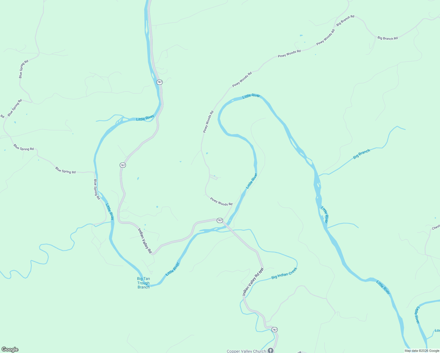 map of restaurants, bars, coffee shops, grocery stores, and more near 6458 Piney Woods Road in Radford