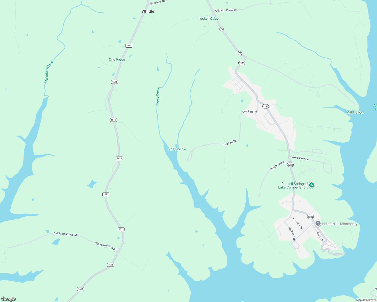 map of restaurants, bars, coffee shops, grocery stores, and more near 1008-1014 Crockett Road in Russell Springs