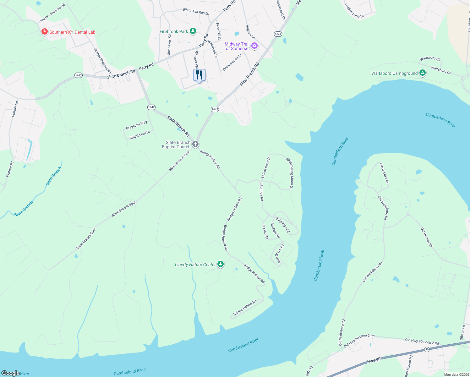 map of restaurants, bars, coffee shops, grocery stores, and more near 2 3 Springs Road in Somerset