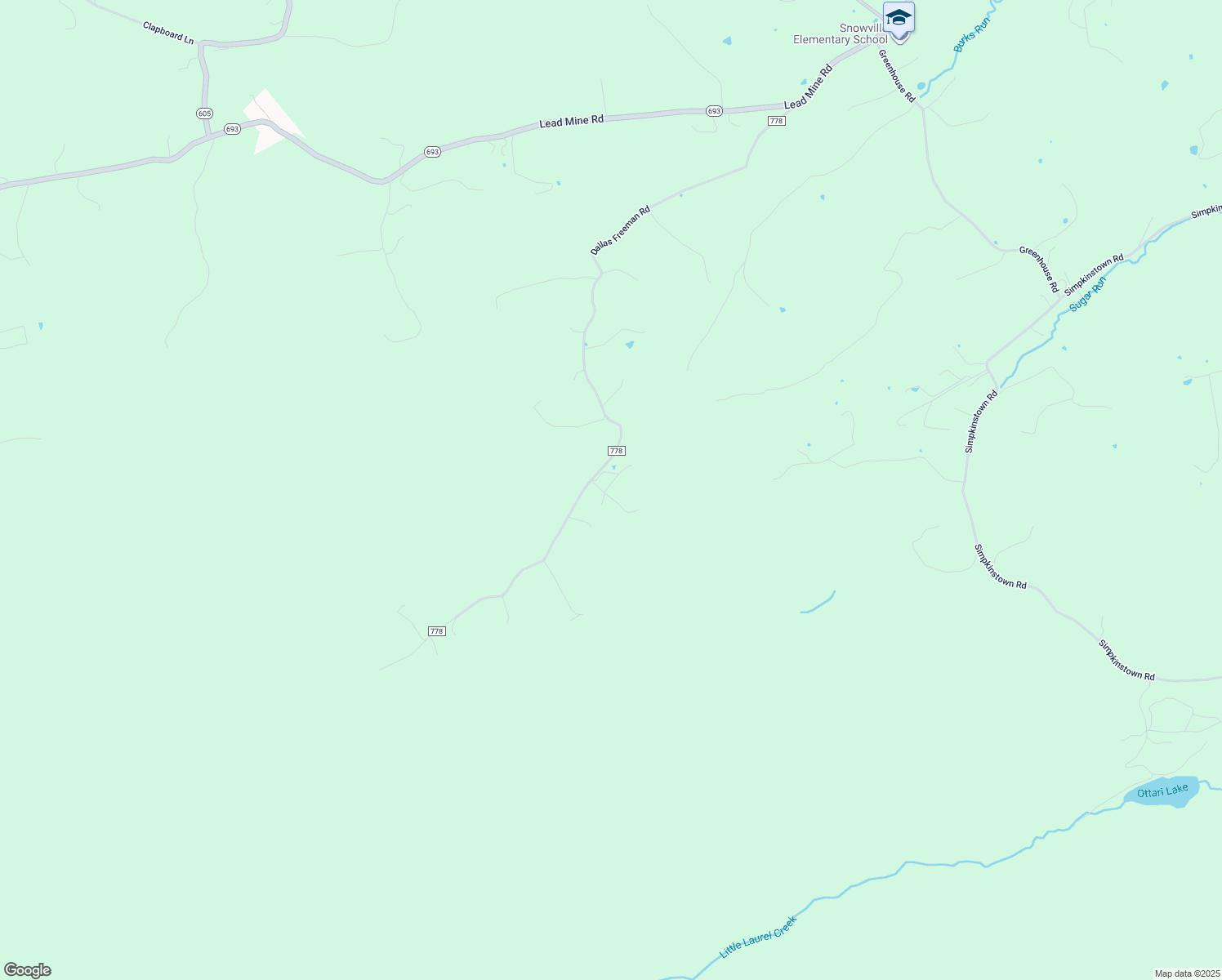 map of restaurants, bars, coffee shops, grocery stores, and more near 3148 Dallas Freeman Road in Hiwassee