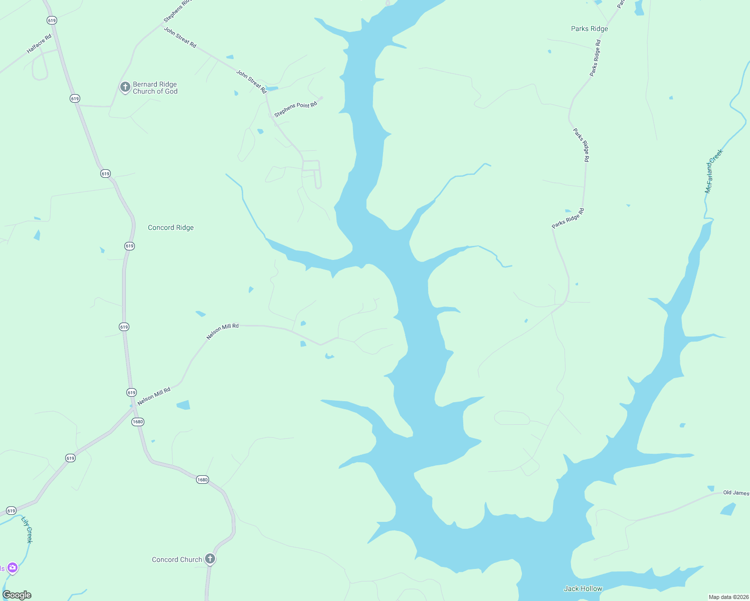 map of restaurants, bars, coffee shops, grocery stores, and more near 250 Ivy Drive in Jamestown