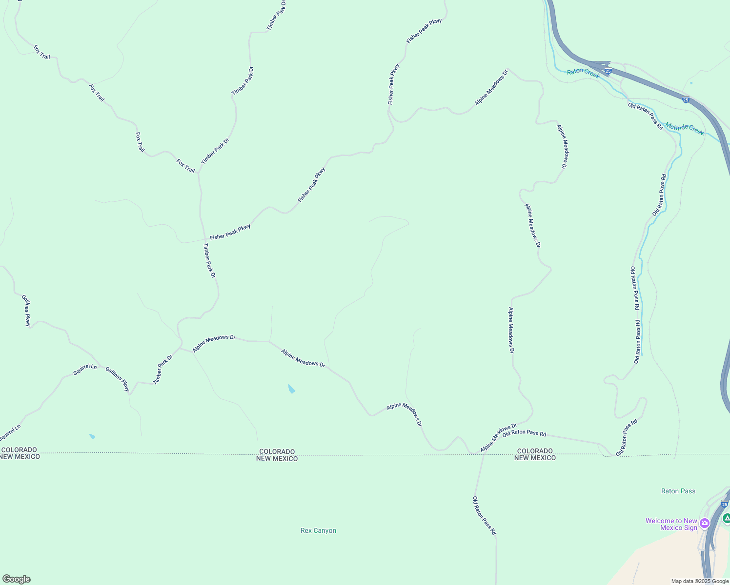 map of restaurants, bars, coffee shops, grocery stores, and more near Lodgepole Trace in Las Animas County