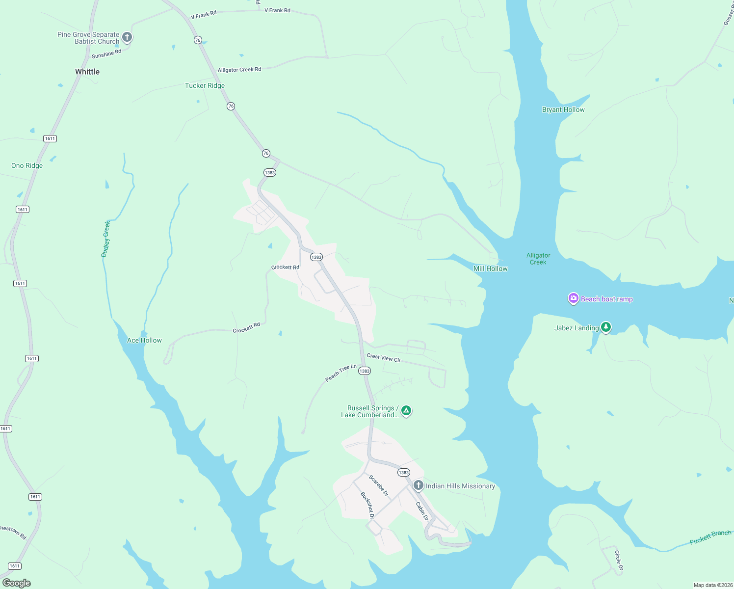 map of restaurants, bars, coffee shops, grocery stores, and more near 177 Chelsie Lane in Russell Springs