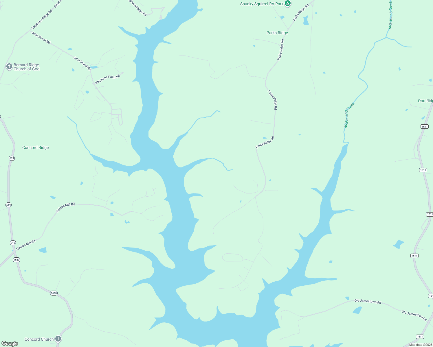 map of restaurants, bars, coffee shops, grocery stores, and more near Dockery Road in Russell Springs