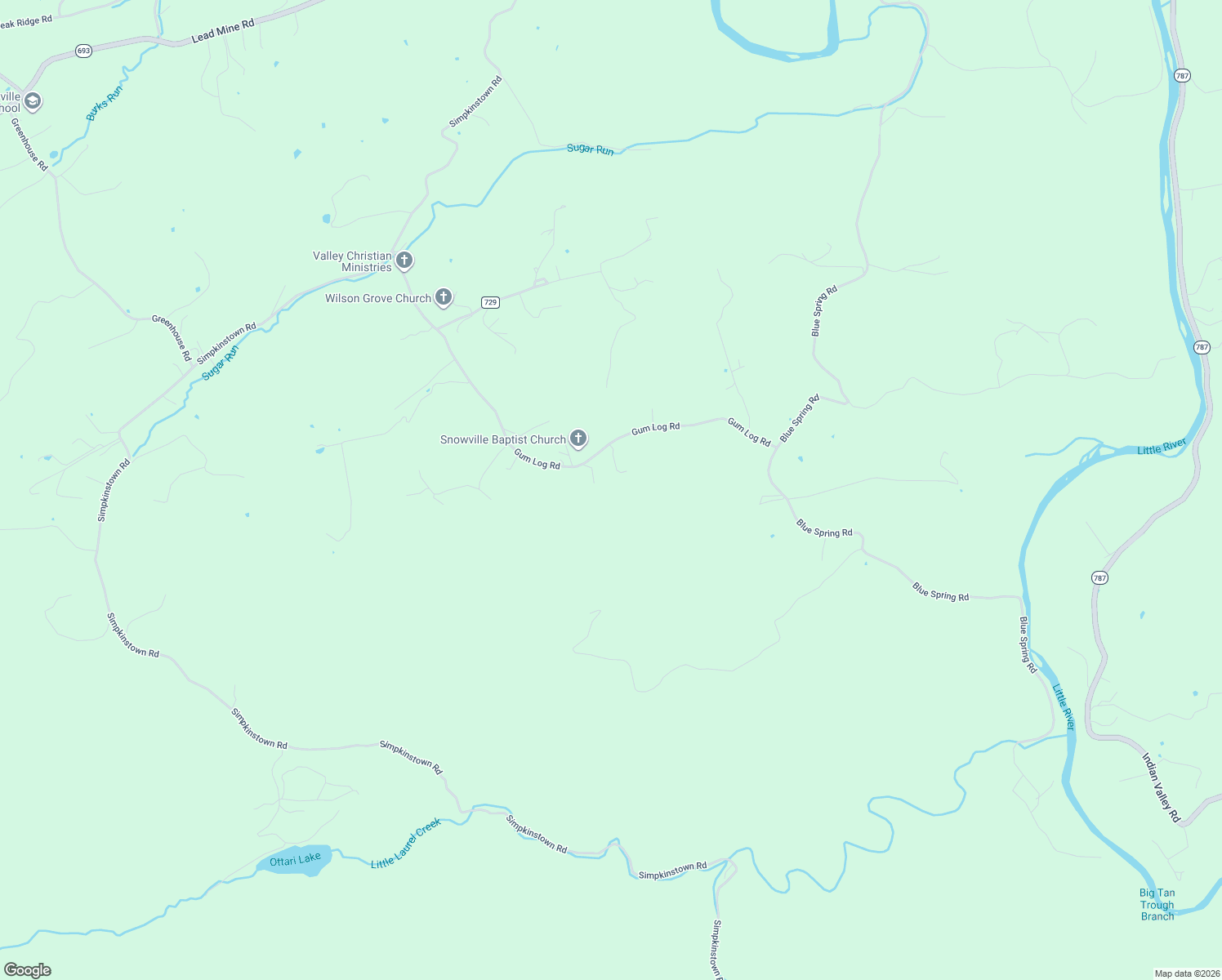 map of restaurants, bars, coffee shops, grocery stores, and more near 3211 Gum Log Road in Allisonia