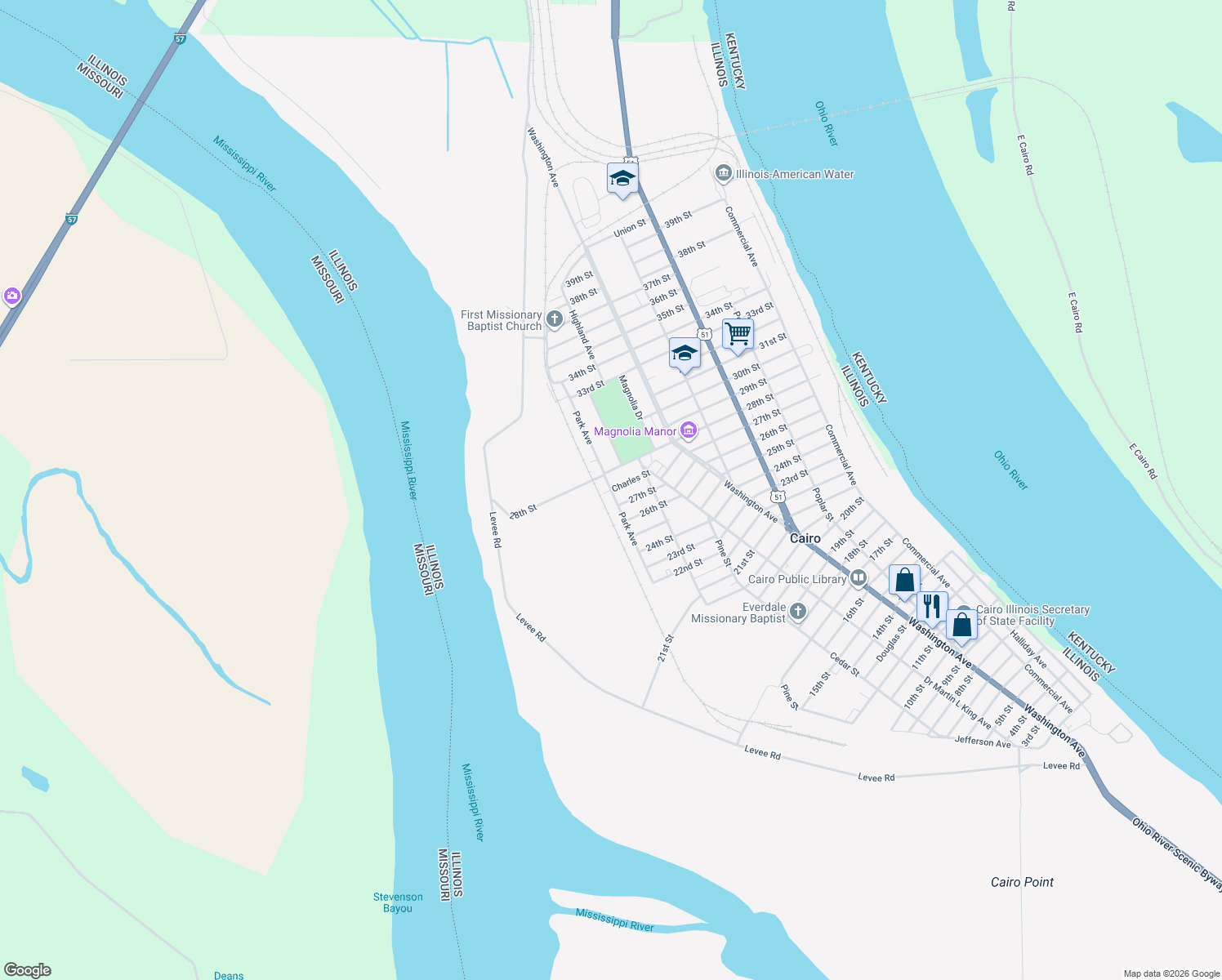 map of restaurants, bars, coffee shops, grocery stores, and more near 898 Charles St in Cairo
