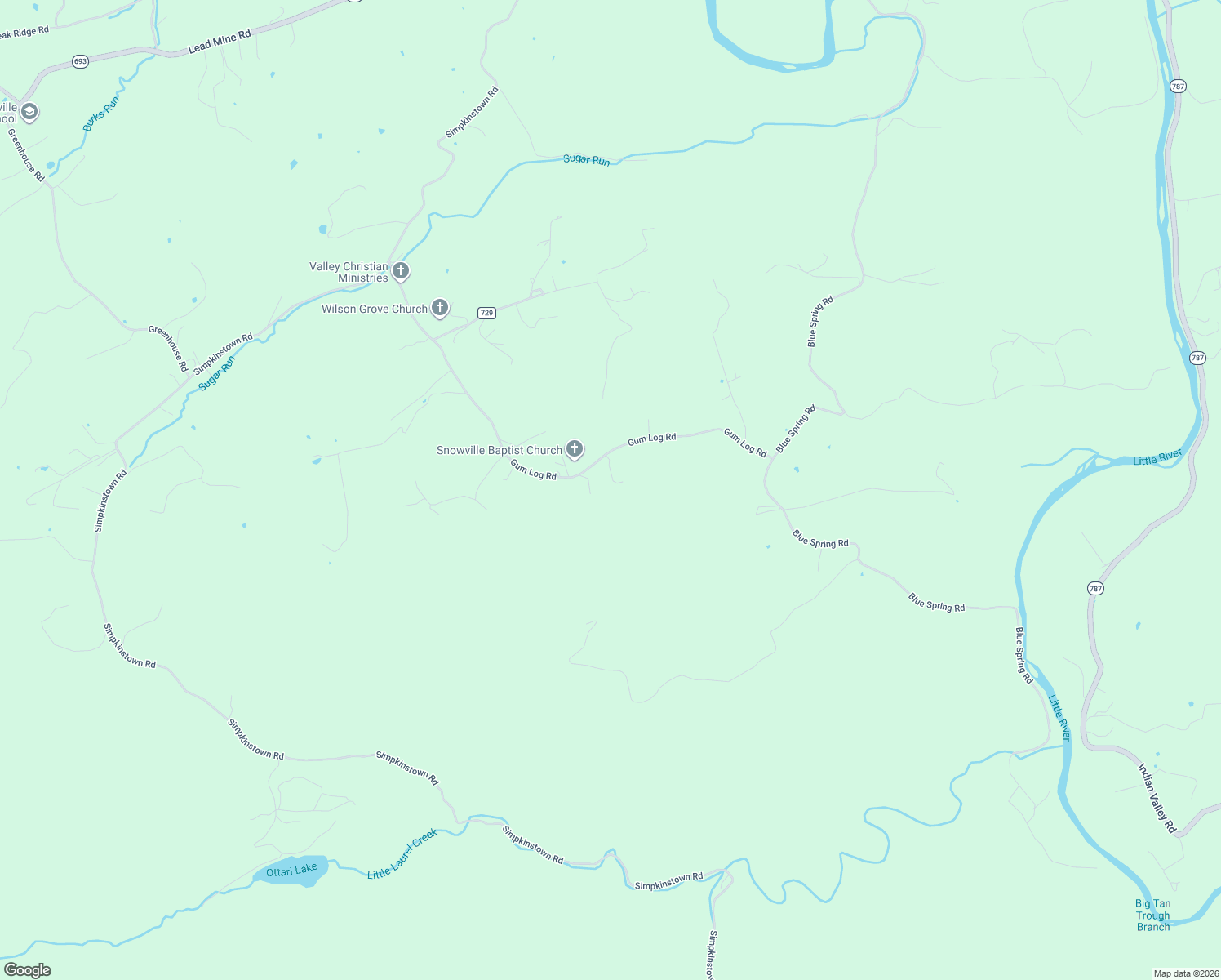 map of restaurants, bars, coffee shops, grocery stores, and more near 3211 Gum Log Road in Allisonia